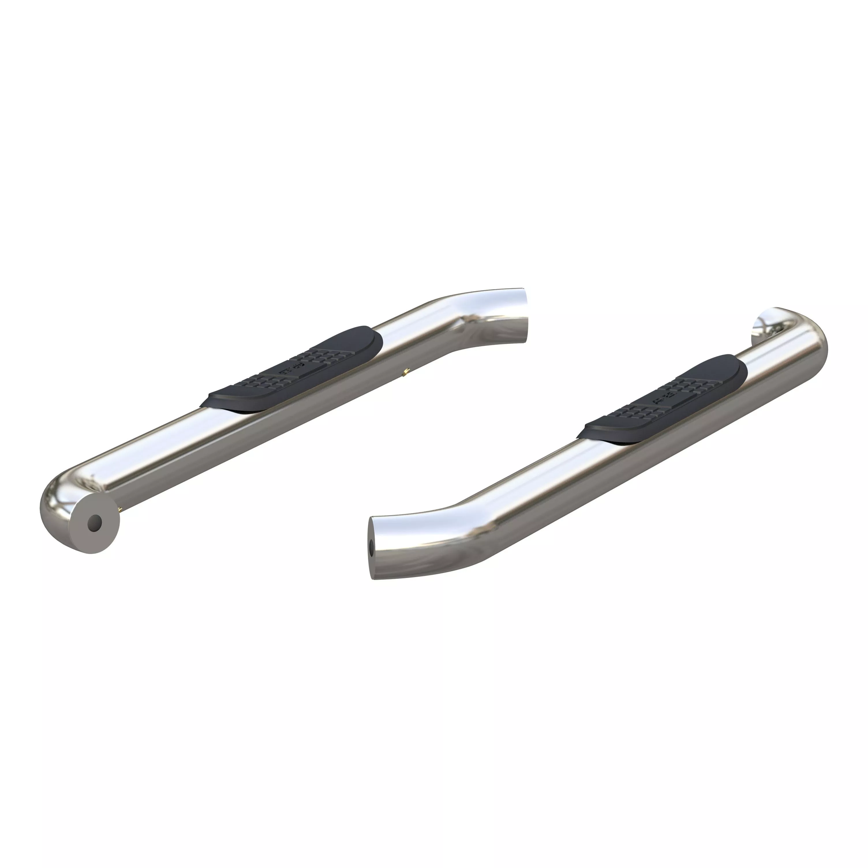 203045-2 - 3-Inch Round Polished Stainless Steel Nerf Bars, No-Drill, Fits Select Ford F-150, F-250, F-350 Super Duty - 2017-2027 Ford F-250 Super Duty and more