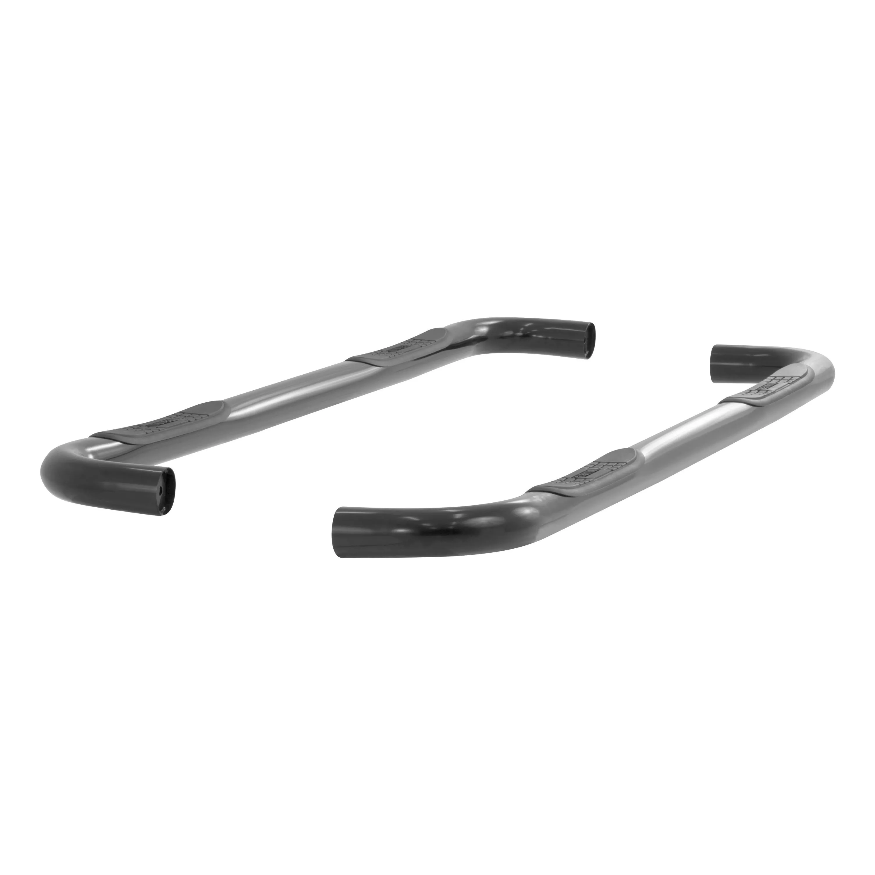 204013 - 3-Inch Round Black Steel Nerf Bars, No-Drill, Fits Select Chevrolet Silverado, GMC Sierra 1500, 2500, 3500 HD - 2001-2014 Chevrolet Silverado 2500 HD and more