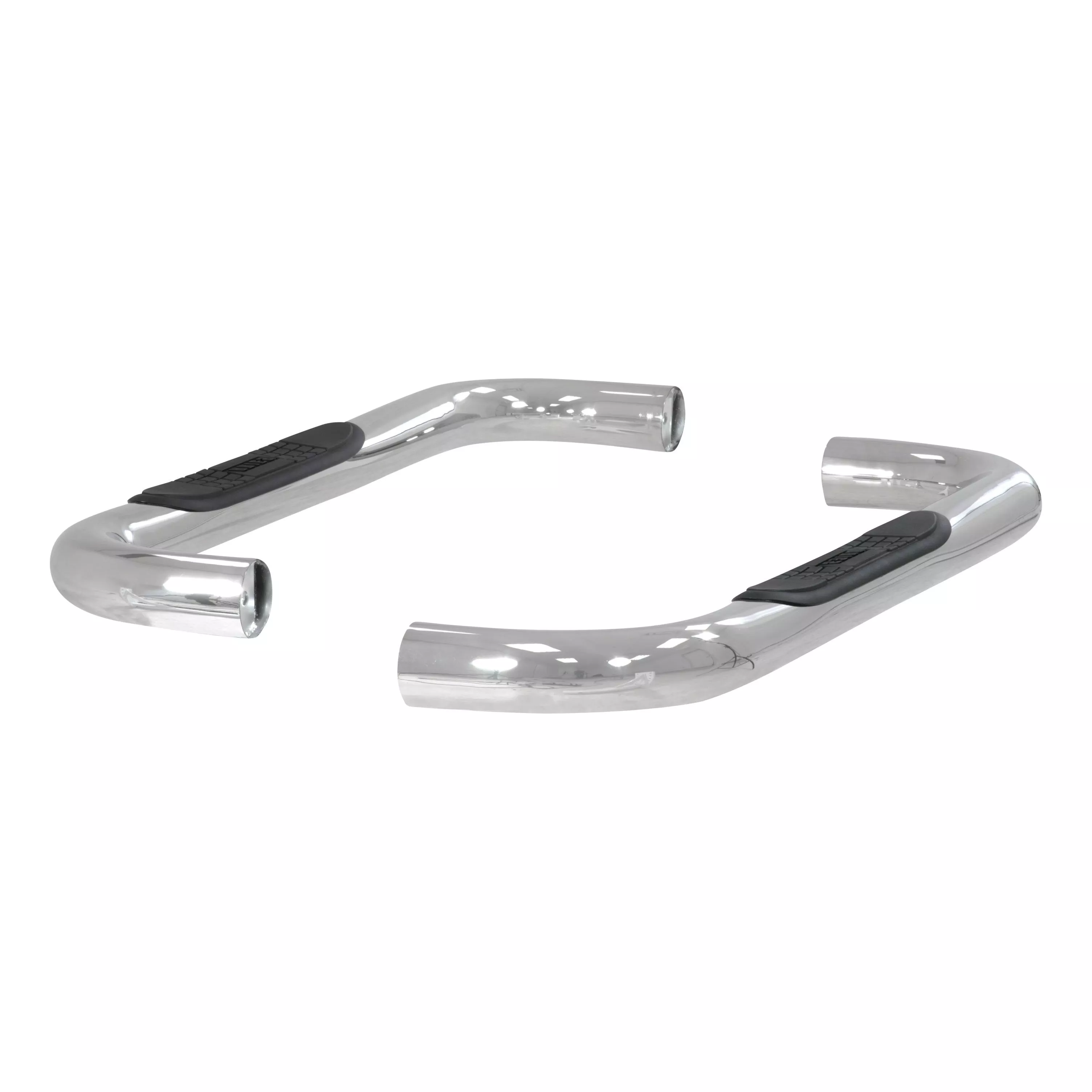 204017-2 - 3-Inch Round Polished Stainless Steel Nerf Bars, No-Drill, Fits Select Chevrolet Silverado, GMC Sierra 1500, 2500, 3500 HD - 1999-2015 Chevrolet Silverado 1500 and more