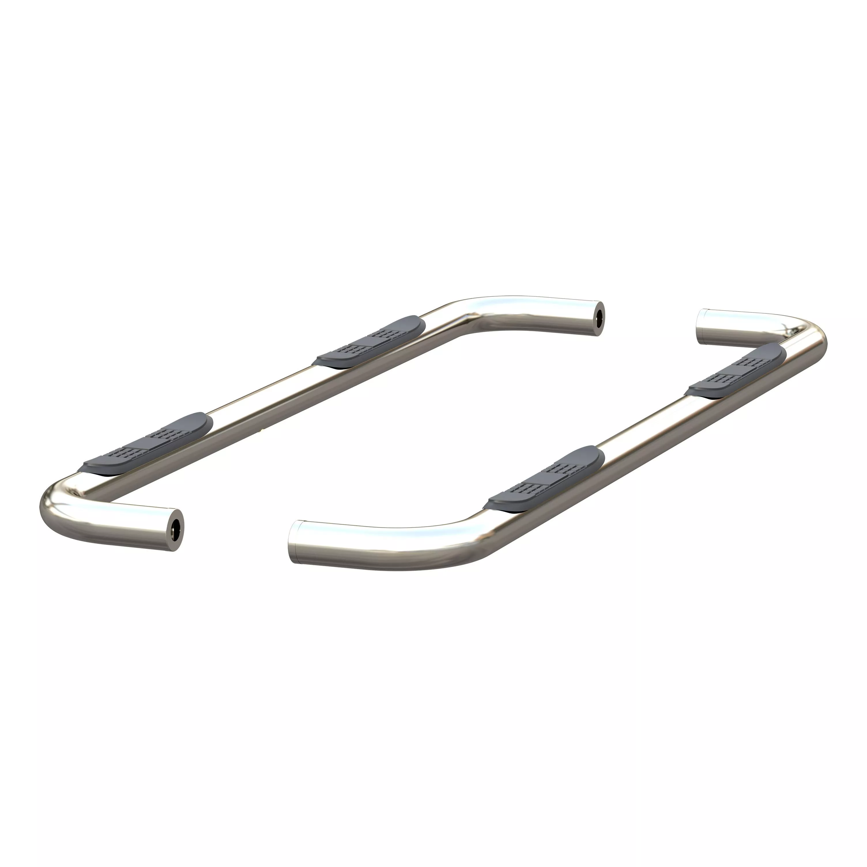 204053-2 - 3-Inch Round Polished Stainless Steel Nerf Bars, No-Drill, Fits Select Chevrolet Silverado, GMC Sierra 1500 - 2019-2026 Chevrolet Silverado 1500 and more
