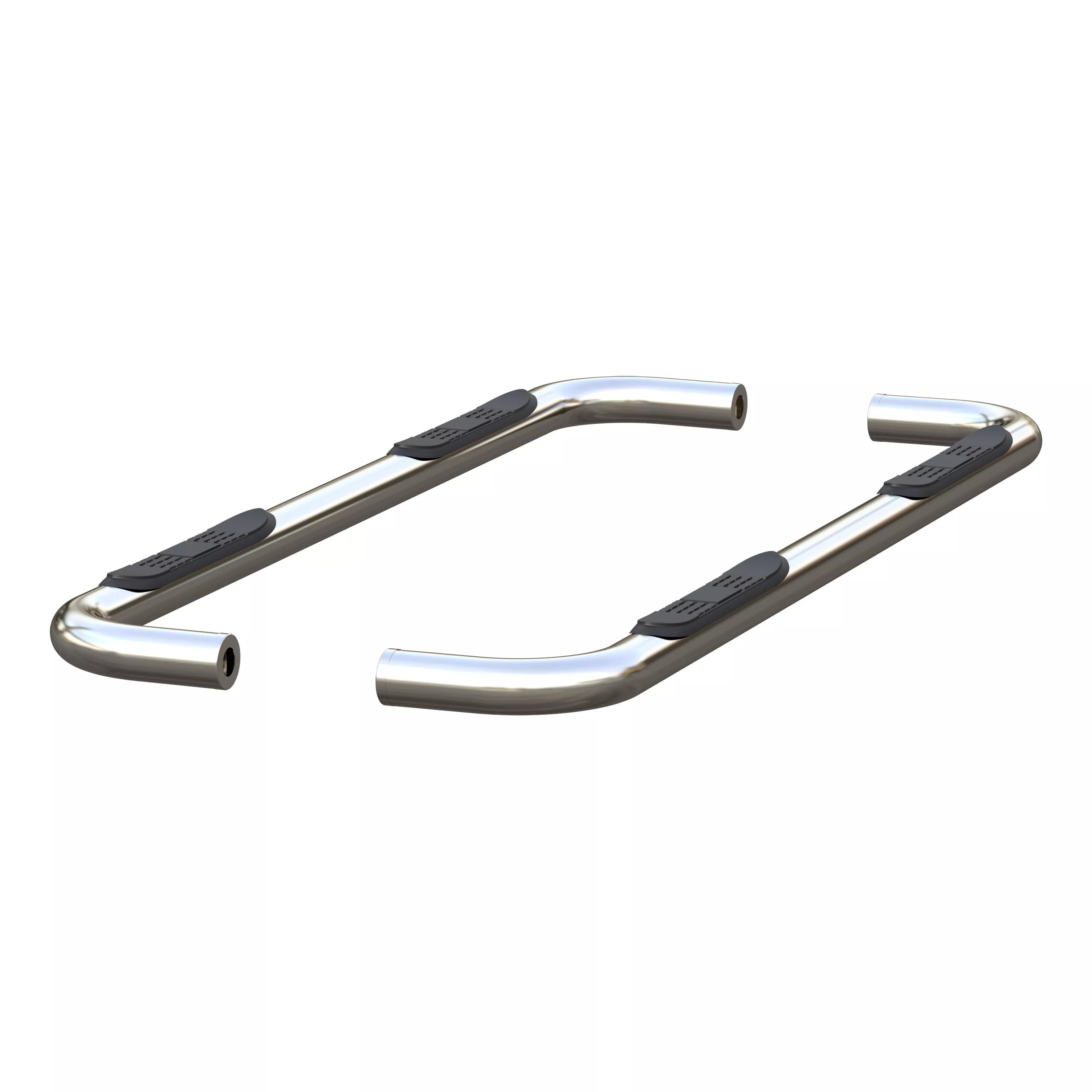 204054-2 - 3-Inch Round Polished Stainless Steel Nerf Bars, No-Drill, Fits Select Chevrolet Silverado, GMC Sierra 1500 Extended Cab - 2019-2026 Chevrolet Silverado 1500 and more
