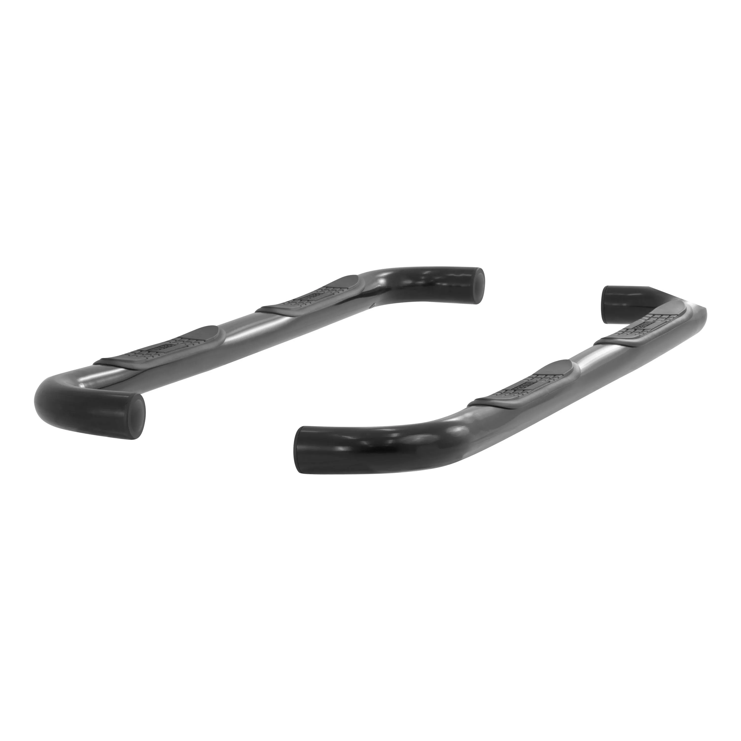 204076 - 3-Inch Round Black Steel Nerf Bars, No-Drill, Fits Select Hummer H3 - 2006-2010 Hummer H3