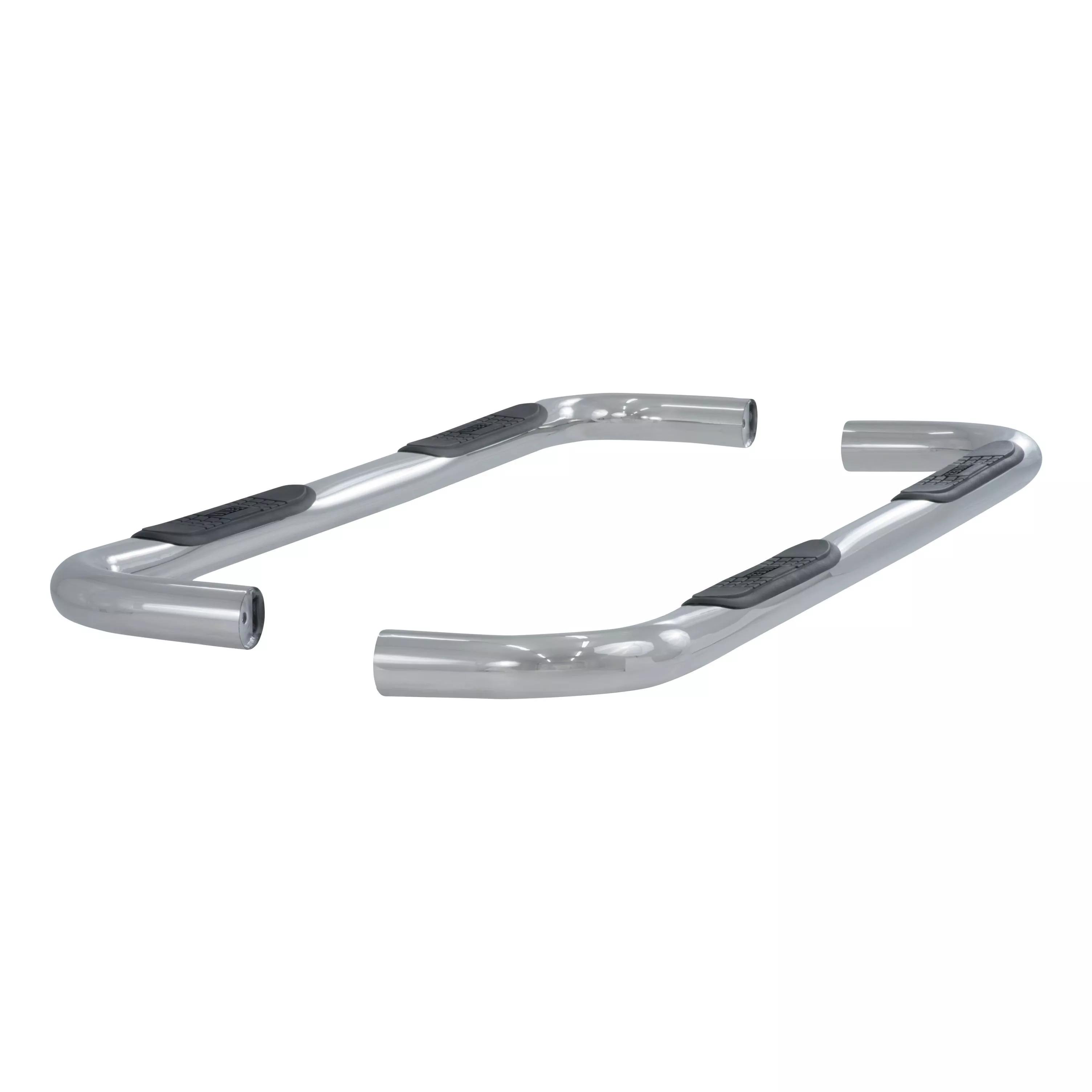 205008-2 - 3-Inch Round Polished Stainless Steel Nerf Bars, No-Drill, Fits Select Dodge Ram 1500, 2500, 3500 - 2003-2009 Dodge Ram 2500 and more
