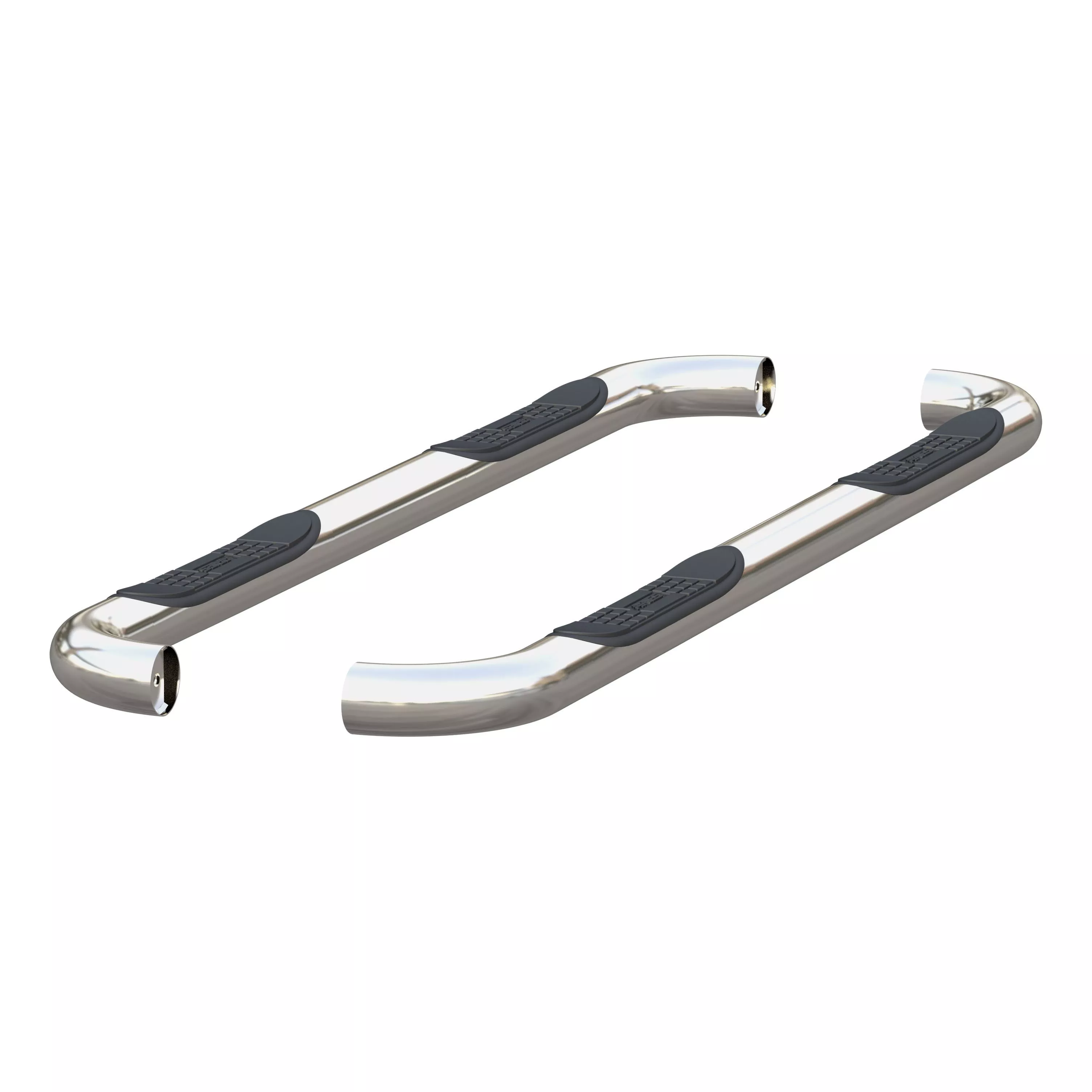 205040-2 - 3-Inch Round Polished Stainless Steel Nerf Bars, No-Drill, Fits Select Dodge, Ram 1500, 2500, 3500 - 2019-2024 Ram 1500 Classic and more