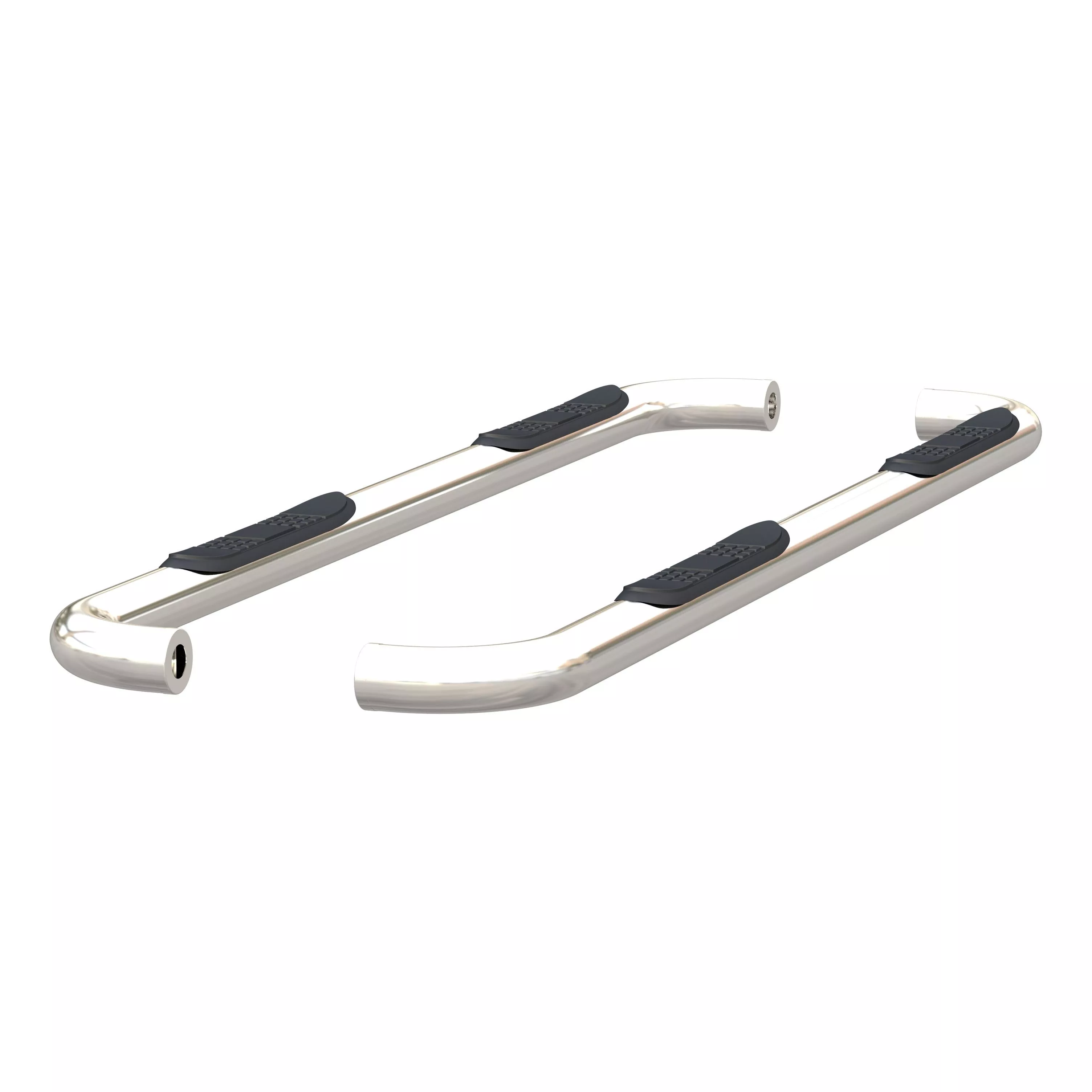 205044-2 - 3-Inch Round Polished Stainless Steel Nerf Bars, No-Drill, Fits Select Ram 1500 - 2019-2026 Ram 1500