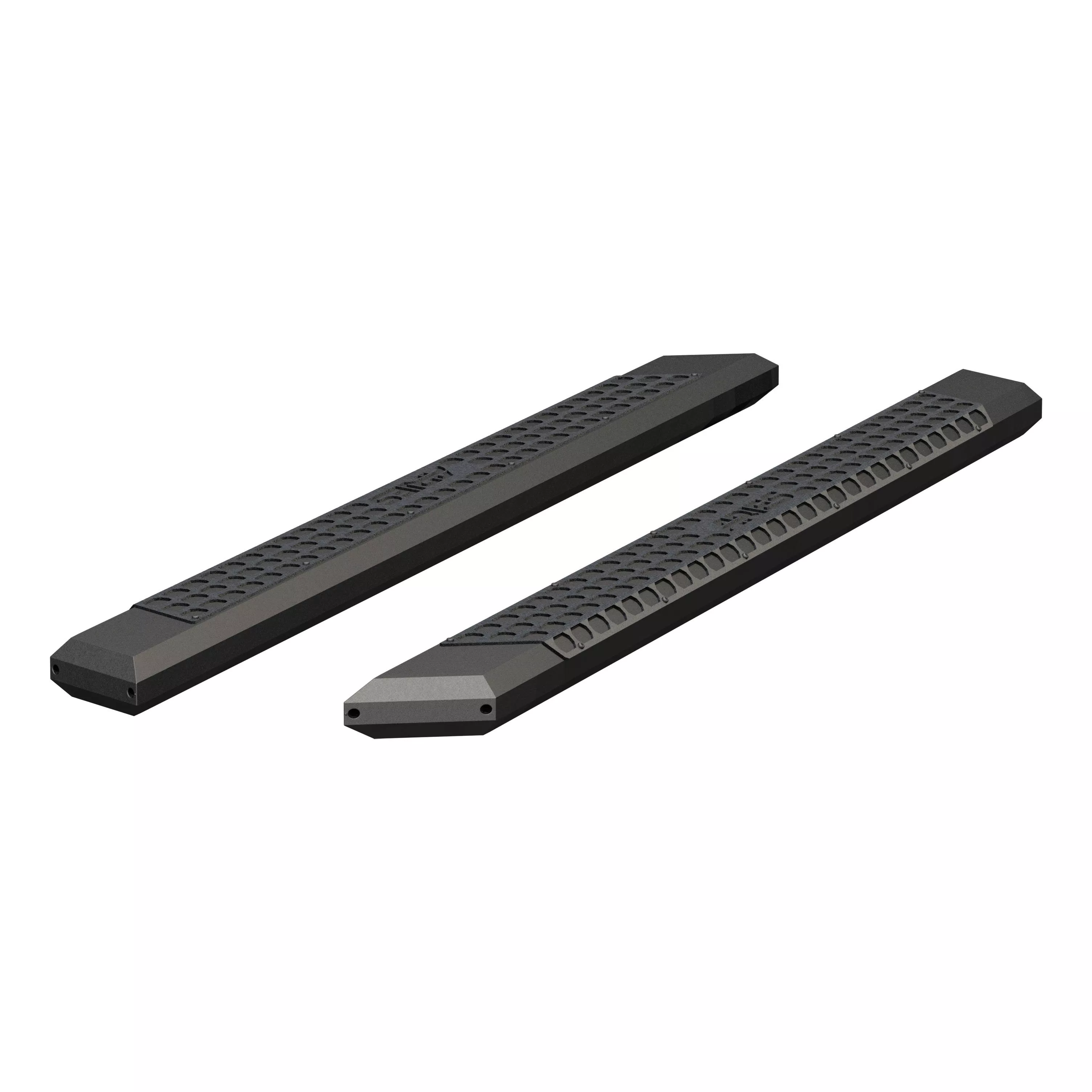 2055975 - AdvantEDGE 5-1/2" x 75" Black Aluminum Side Bars (No Brackets) - 1999-2027 Ford F-250 Super Duty and more