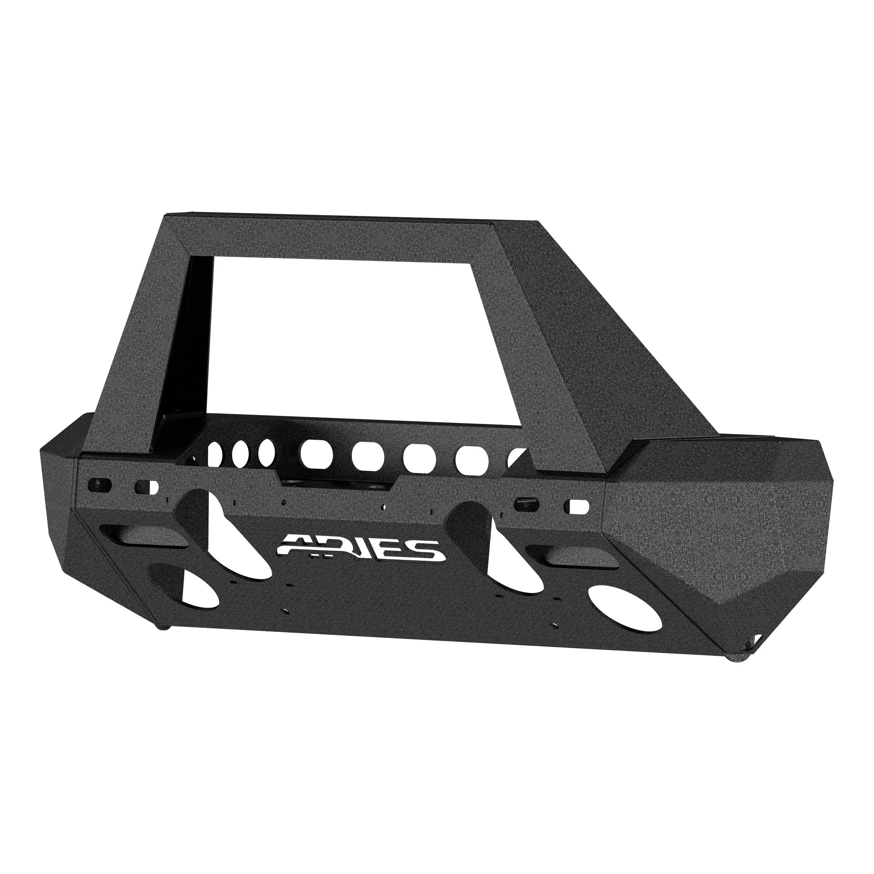 2082055 - TrailChaser Black Aluminum Front Bumper with Brush Guard and Winch Mount, Select Jeep Wrangler JK - 2018 Jeep Wrangler JK and more