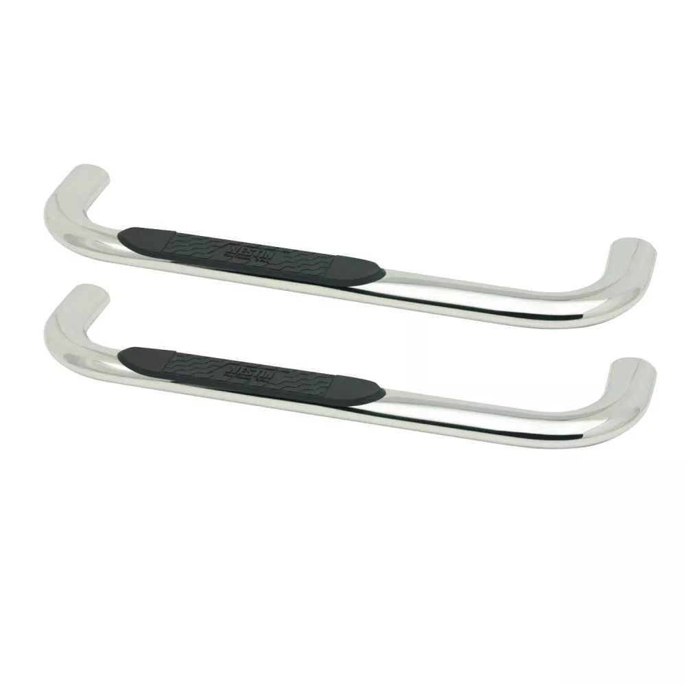 21-1400 - Platinum 4 Oval Nerf Step Bars - 2001-2014 Chevrolet Silverado 2500 HD, 2007-2014 Chevrolet Silverado 3500 HD and more
