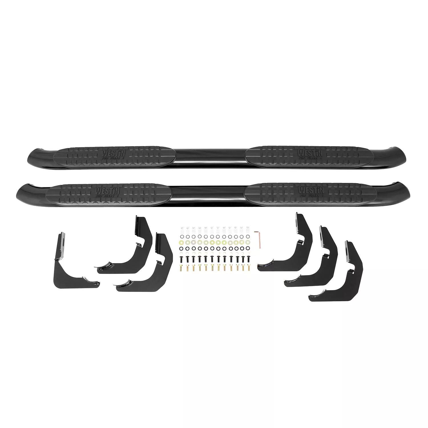 21-23705 - PRO TRAXX 4 Oval Nerf Step Bars - 2015-2019 Chevrolet Silverado 2500 HD, 2015-2019 GMC Sierra 2500 HD and more