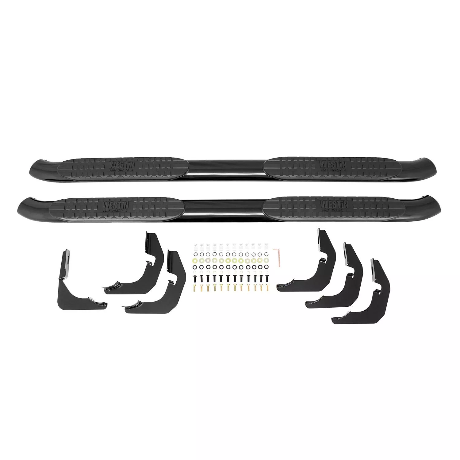21-23725 - PRO TRAXX 4 Oval Nerf Step Bars - 2015-2019 Chevrolet Silverado 2500 HD, 2015-2019 Chevrolet Silverado 3500 HD and more