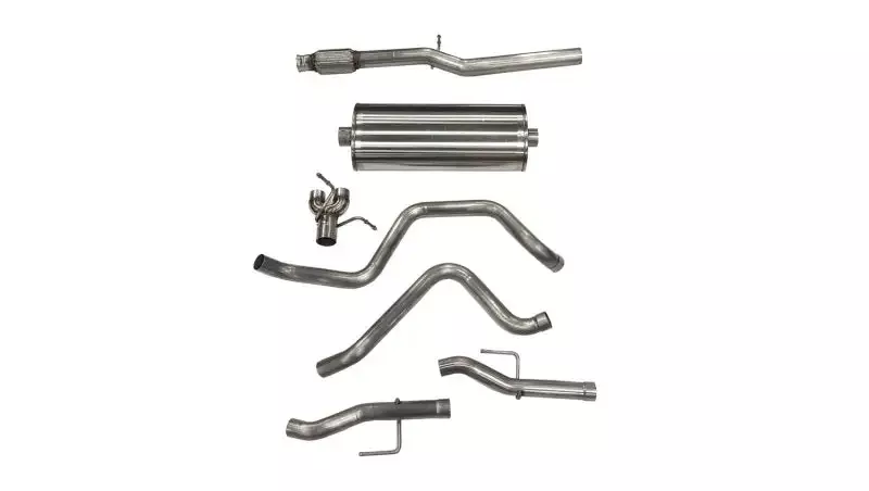 21028 Corsa Exhst 2019 Sil Dual Rear Exit Exhaust Cat