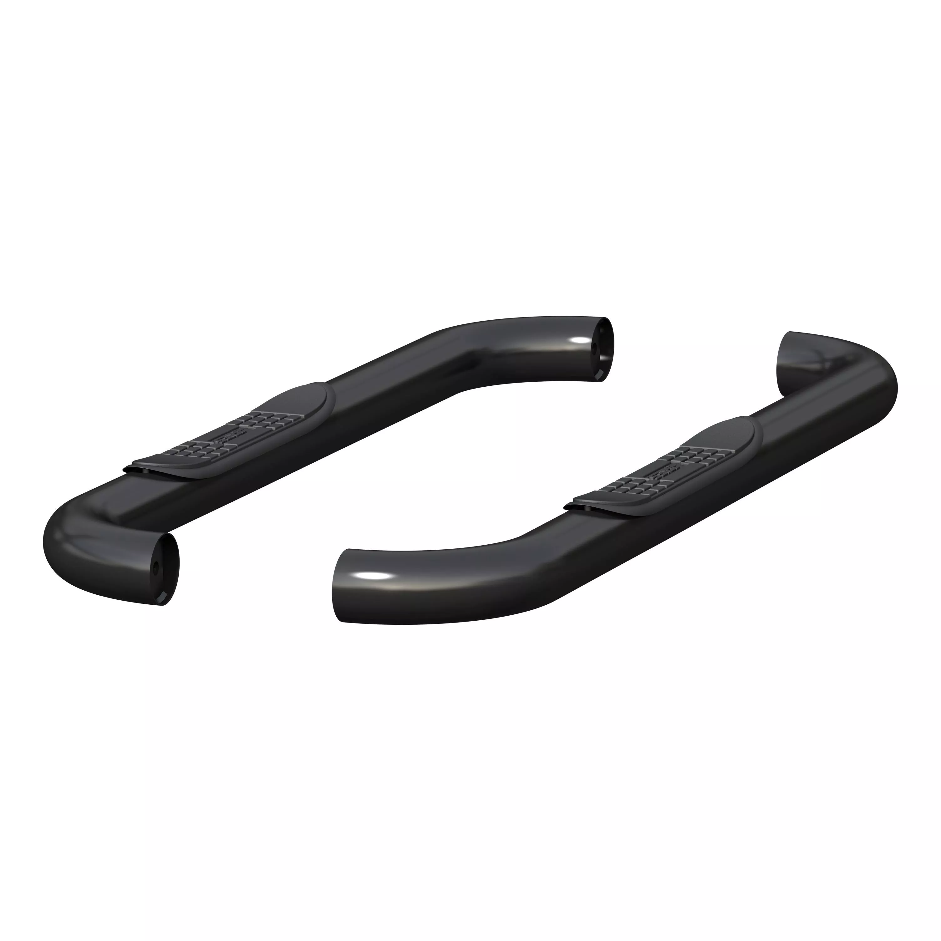 215039 - 3-Inch Round Black Stainless Steel Nerf Bars, No-Drill, Fits Select Dodge, Ram 1500, 2500, 3500 - 2011-2026 Ram 2500 and more