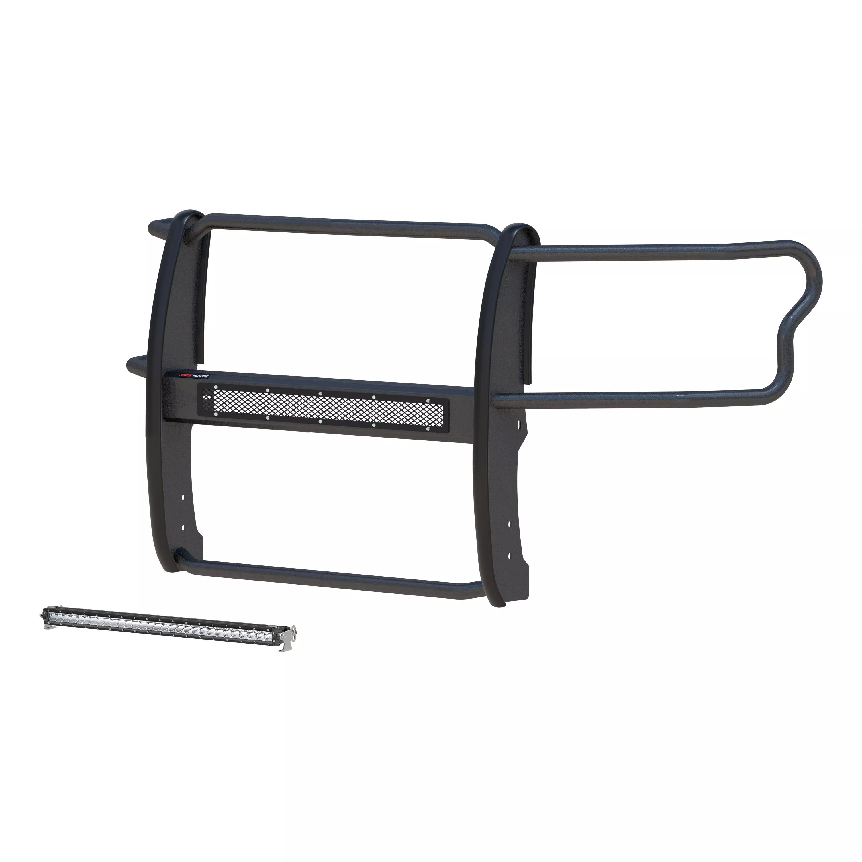 2170012 - Pro Series Black Steel Grille Guard with Light Bar, Select Ford F-150 - 2015-2020 Ford F-150