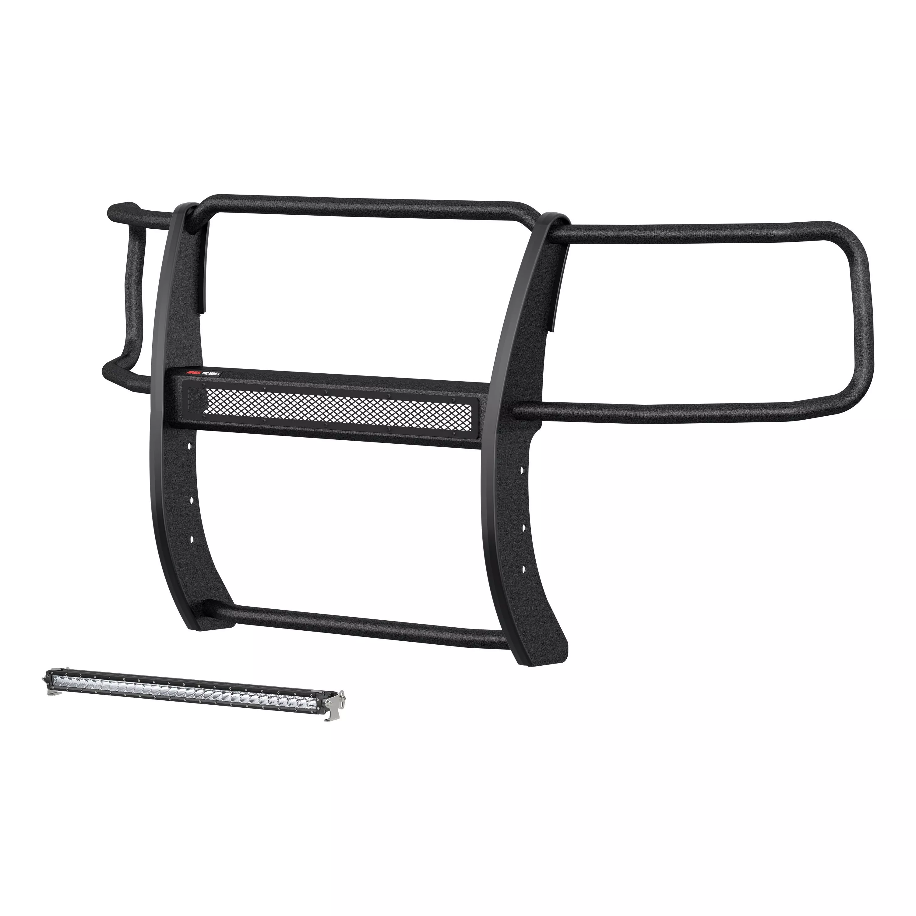 2170030 - Pro Series Black Steel Grille Guard with Light Bar, Select Chevrolet Silverado 1500 - 2019 Chevrolet Silverado 1500 LD and more
