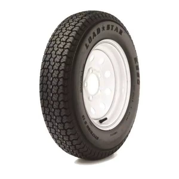 225/75D Tire15 D/5H Trailer Wheel Spoke White Striped