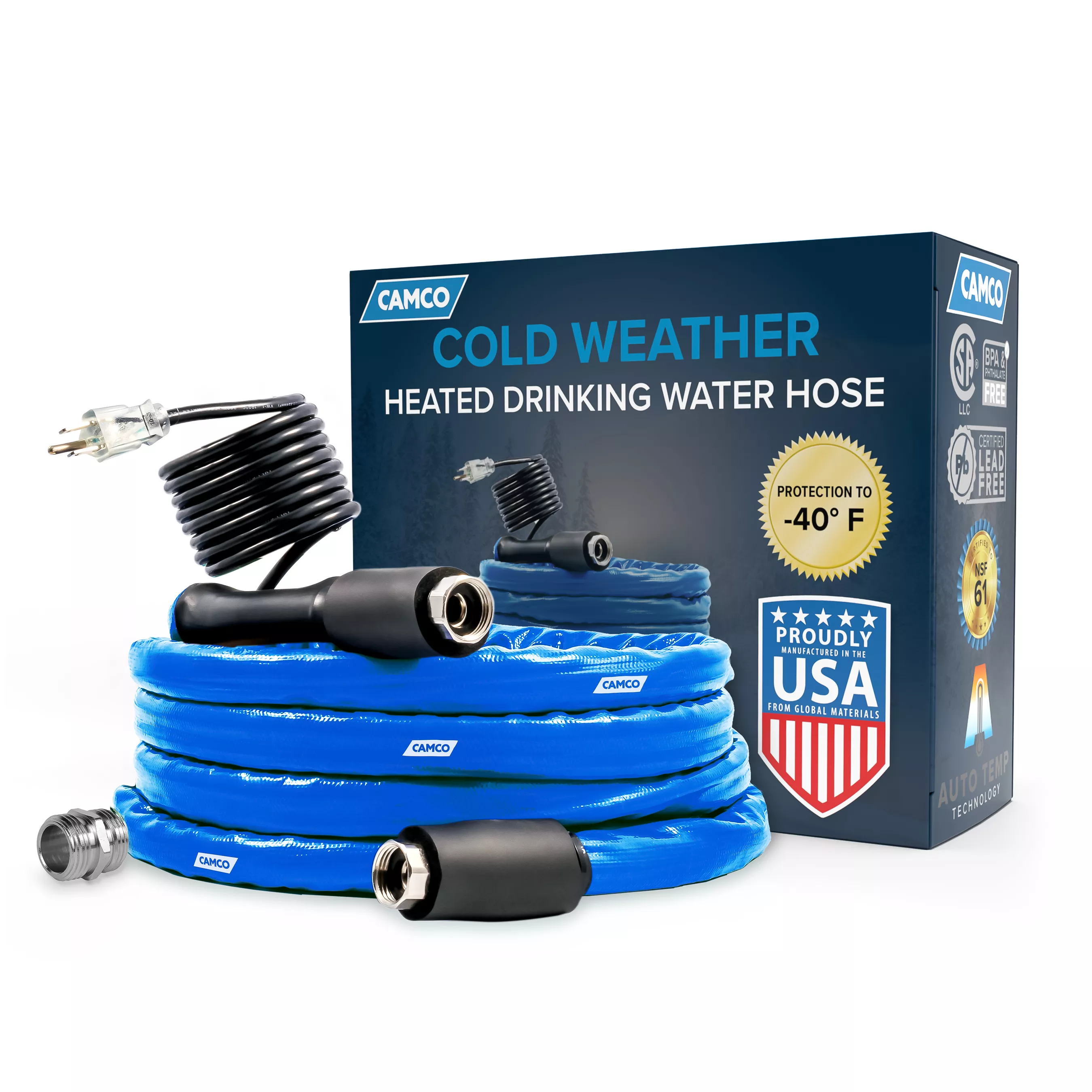22920 - Heated Drinking Water Hose, -40° F, 12-Foot, 5/8-Inch ID