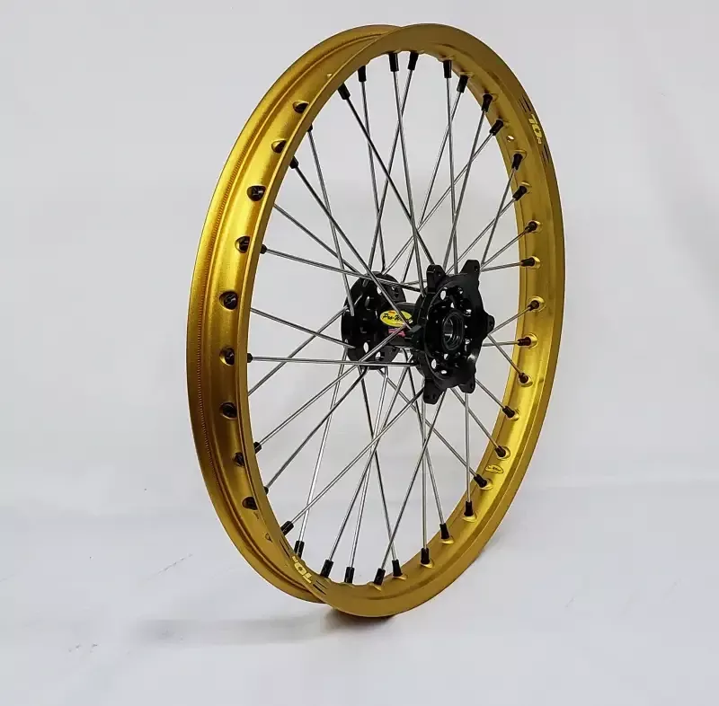 23-5103221 Pro-Wheel Wheel Front 1.60X21 Blue Hub Blk Rim/Blk Spoke/Sil Nipple
