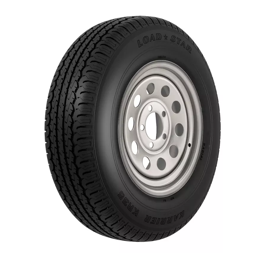 235/80R16 Tire E/8H Trailer Wheel Mini Modular Silver