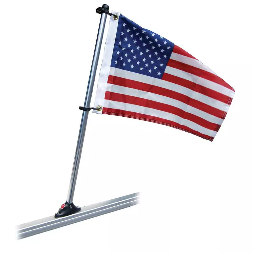 24' Pontoon Rail Pole And 12'X18' US Flag
