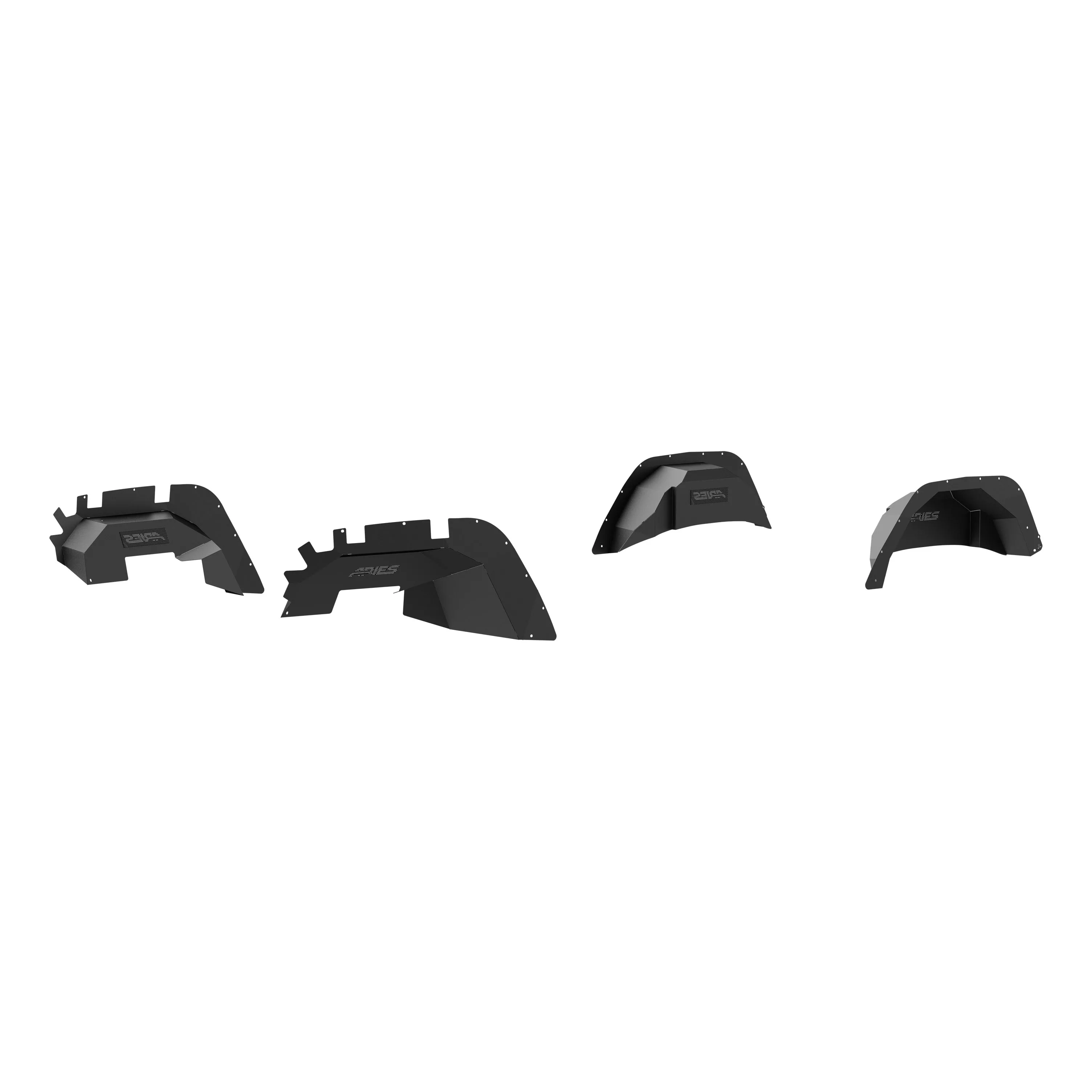 2500650 - Black Aluminum Front and Rear Jeep Wrangler JL Inner Fender Liner Wheel Well Guard Covers - 2018-2026 Jeep Wrangler