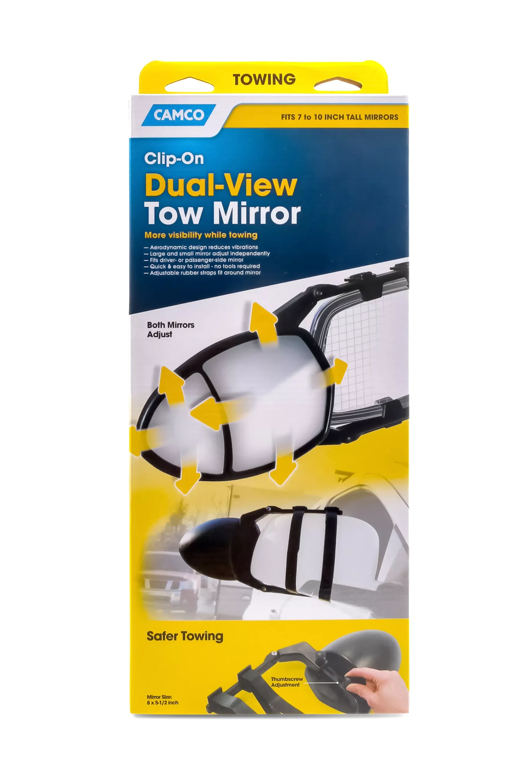 25653 - Clamp-On Dual-View Towing Mirror