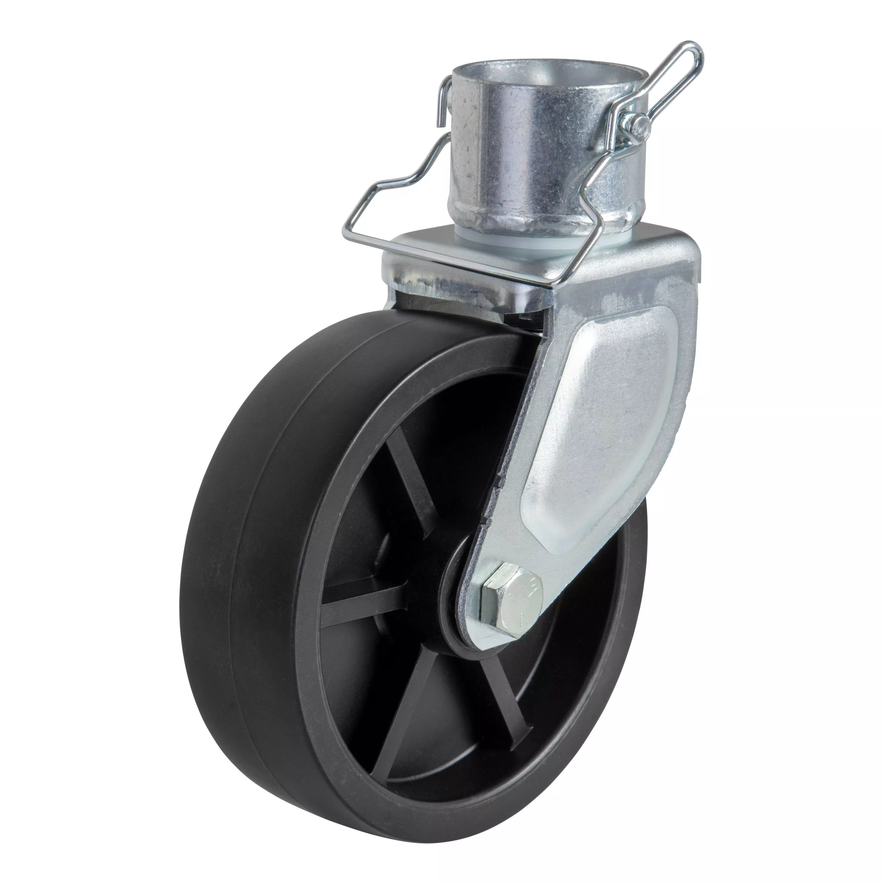 28276 - 6-Inch Caster Trailer Jack Wheel Replacement, Fits 2-In Tube, 1,200 lbs