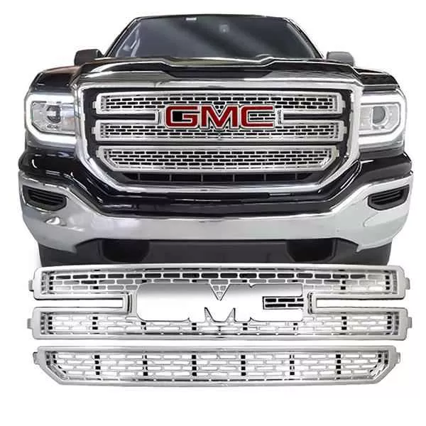 2PC CHROME CCI GRILLE OVERLAY