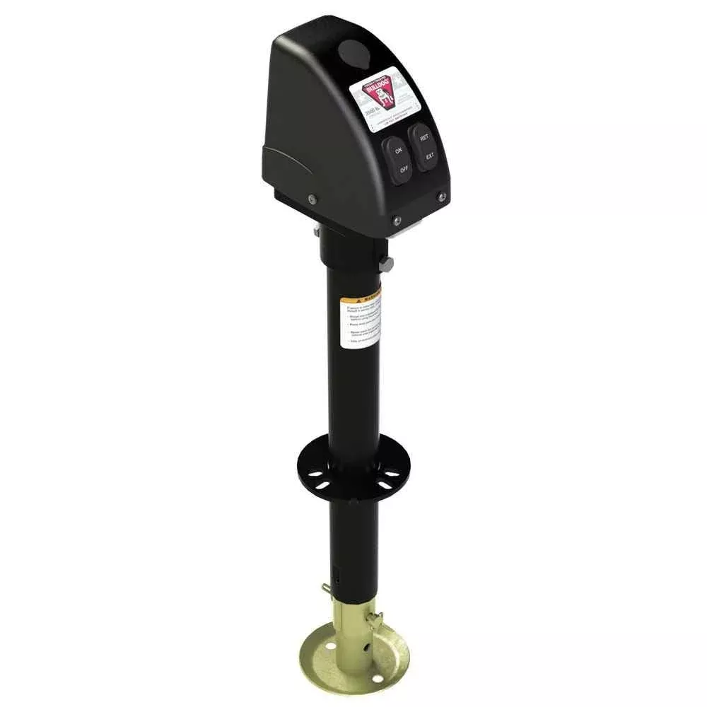 3,500lbs A-Frame RV Jack w/Powered Drive - 12V - Black Cover
