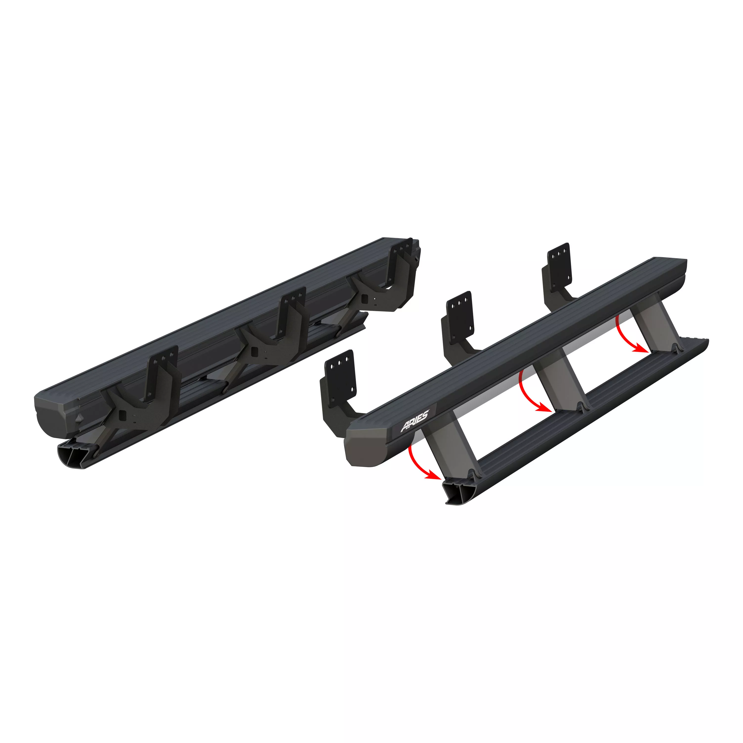 3048314 - ActionTrac 87.6-Inch Retractable Powered Running Boards, Fits Select Ram 1500 Crew Cab - 2019-2026 Ram 1500