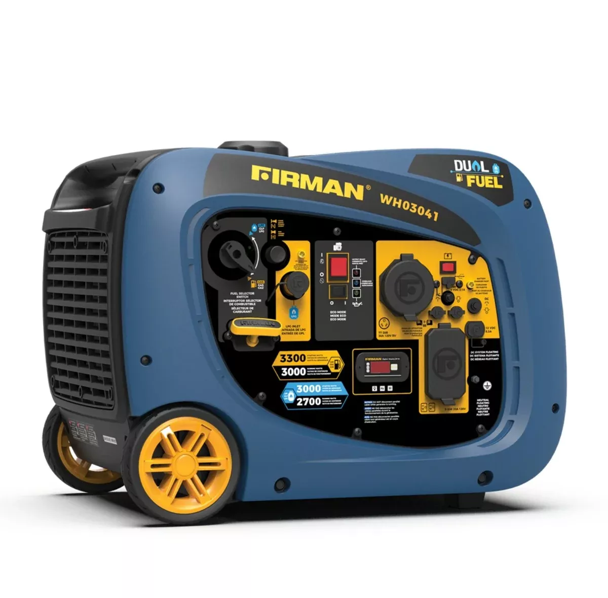 3300/3000w Recoil Start Gas Or Propane Dual Fuel Portable Generator