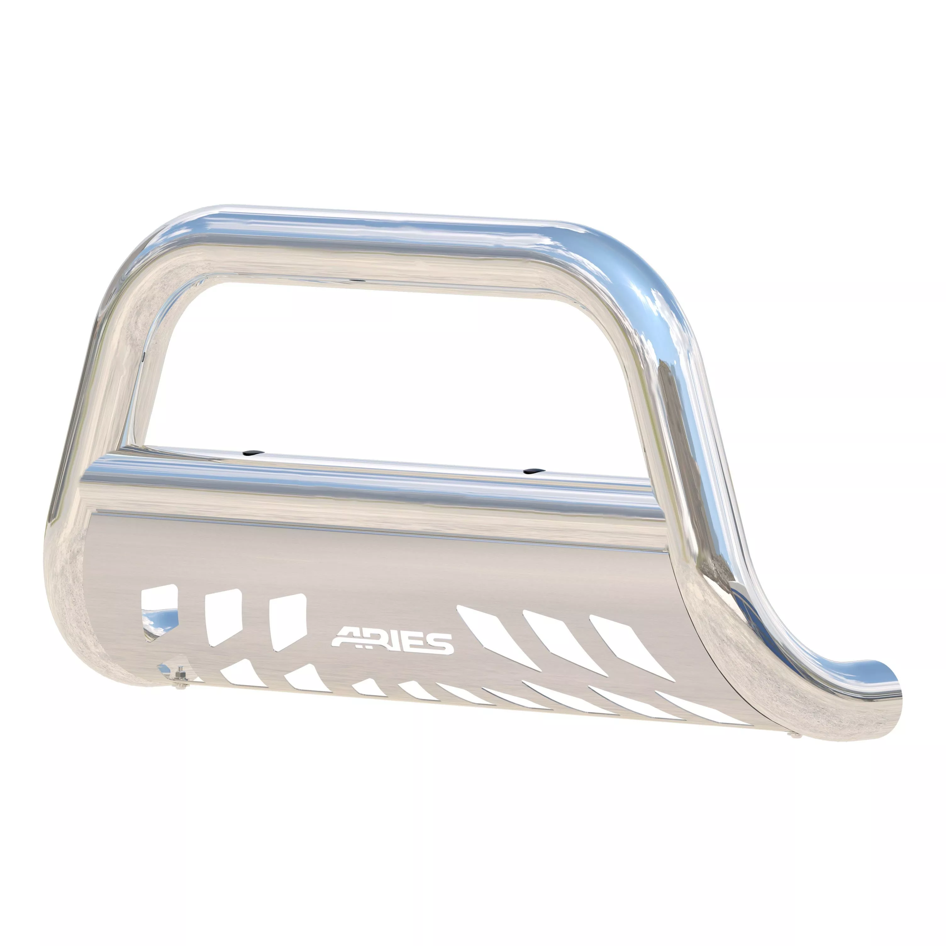 35-5000 - 3-Inch Polished Stainless Steel Bull Bar, No-Drill, Select Dodge Ram 1500, 2500, 3500 - 1994-2002 Dodge Ram 2500 and more