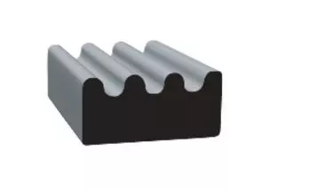 .375 X .188 "Ribbed" EPDM W/H2, BLK