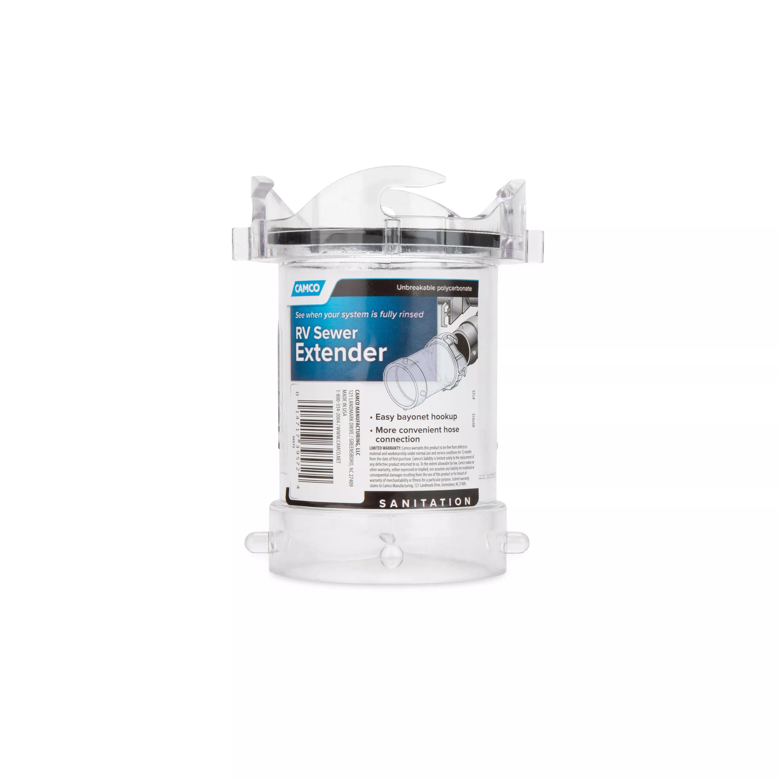 39572 - 5″ Clear RV Sewer Hose Extender