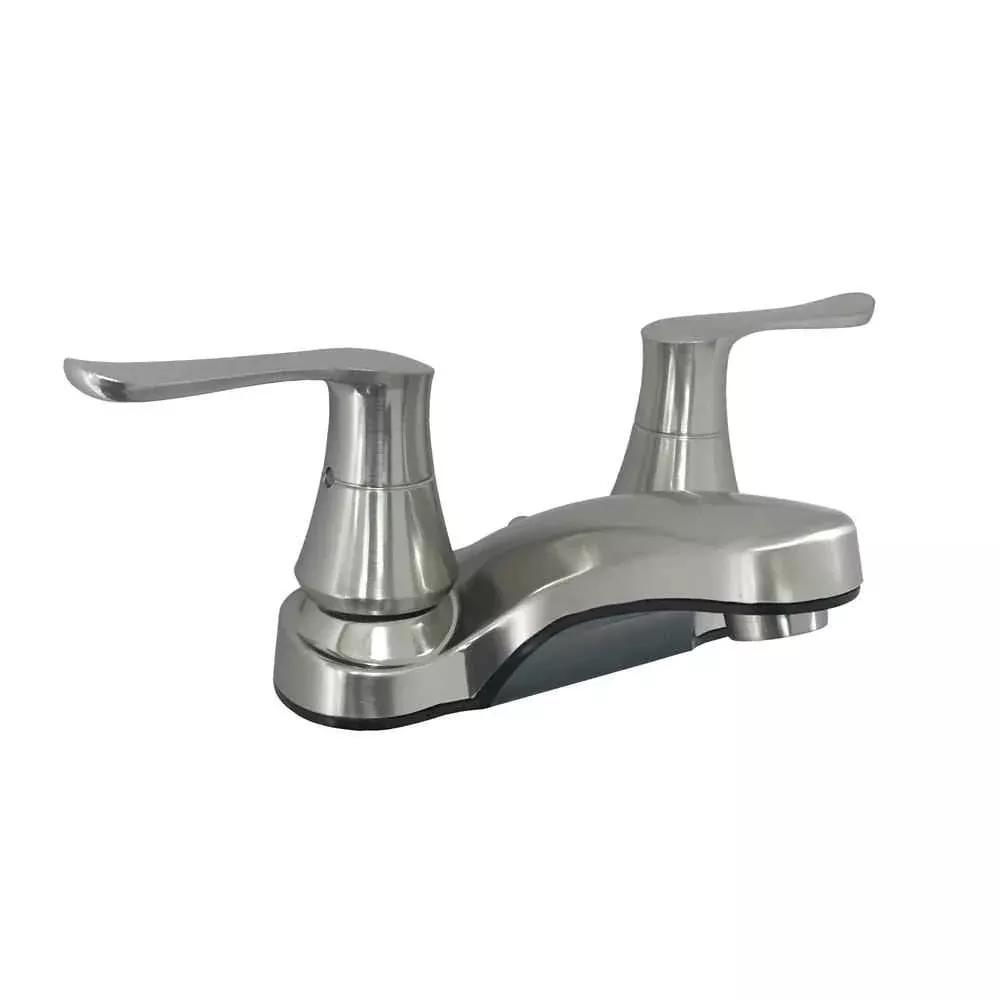 4"2-Handle Lav Faycet w/Solid Saber Brushed Nickel