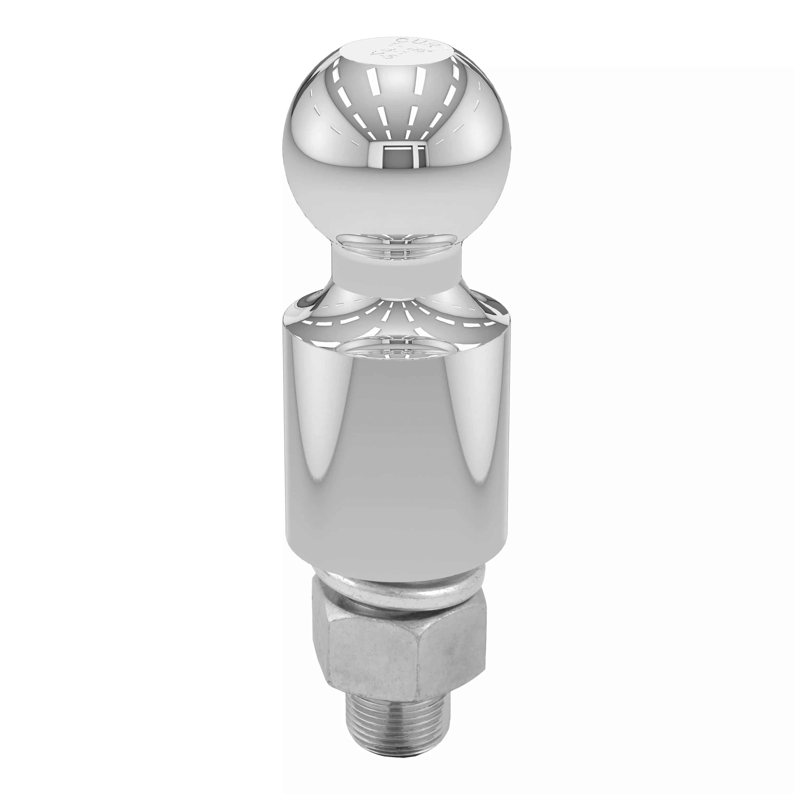 40032 - Chrome Trailer Hitch Ball, 3,500 lbs, 2-Inch Rise, 1-7/8-Inch Diameter, 1 x 2-1/8-Inch Shank