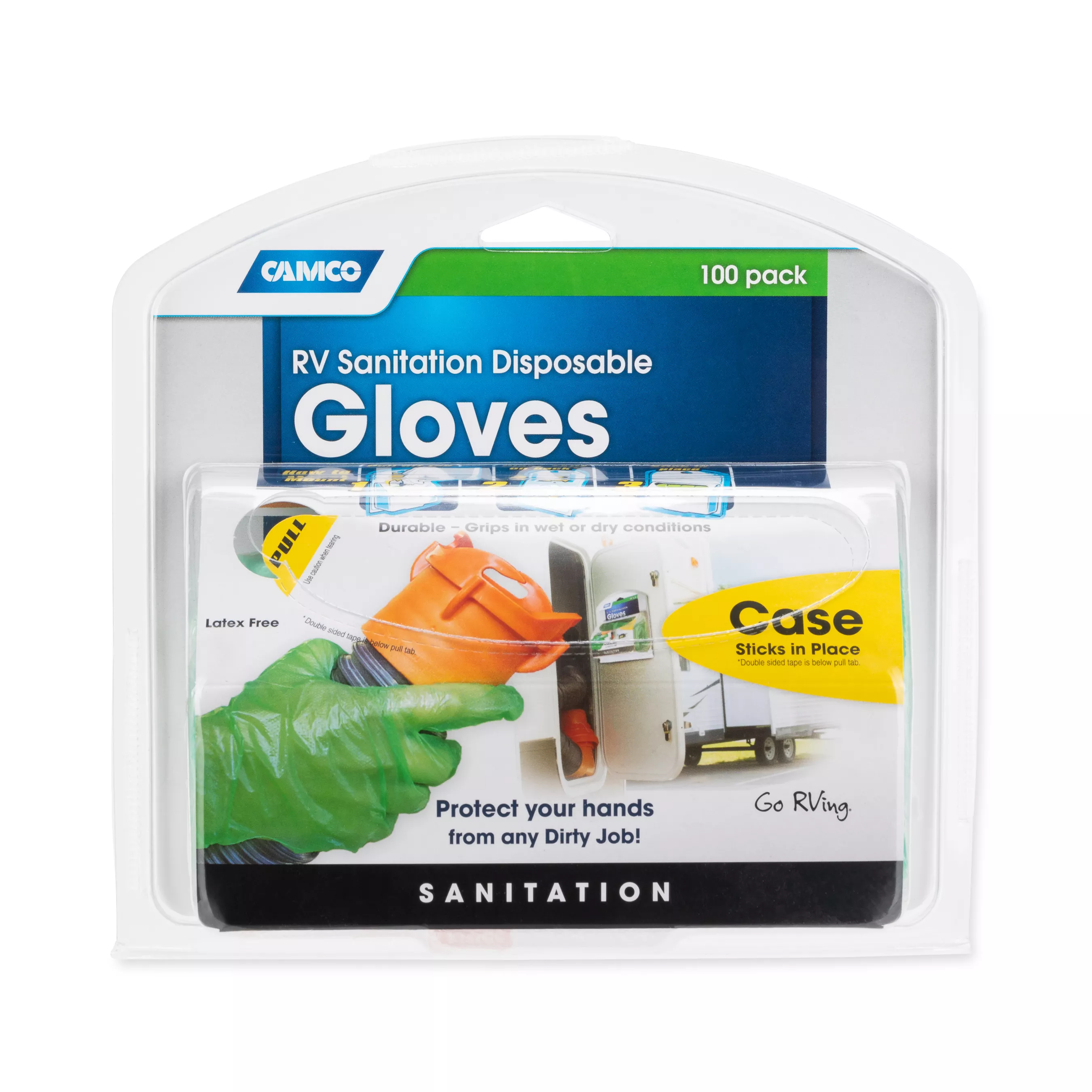 40285 - Disposable RV Sanitation Gloves, 100 Count, Green