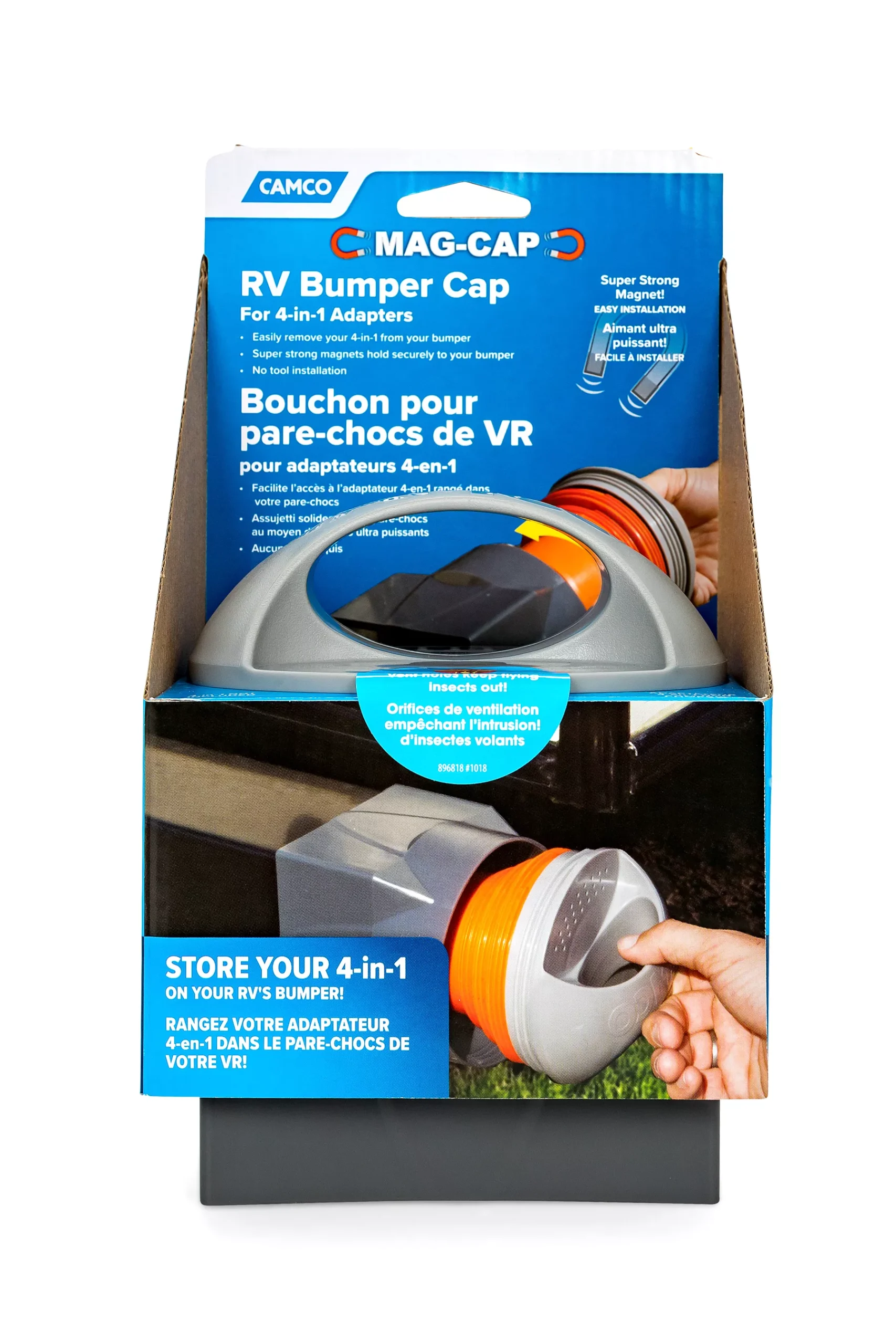 40335 - Magnetic RV Bumper Cap with 4-in-1 Adapter Storage