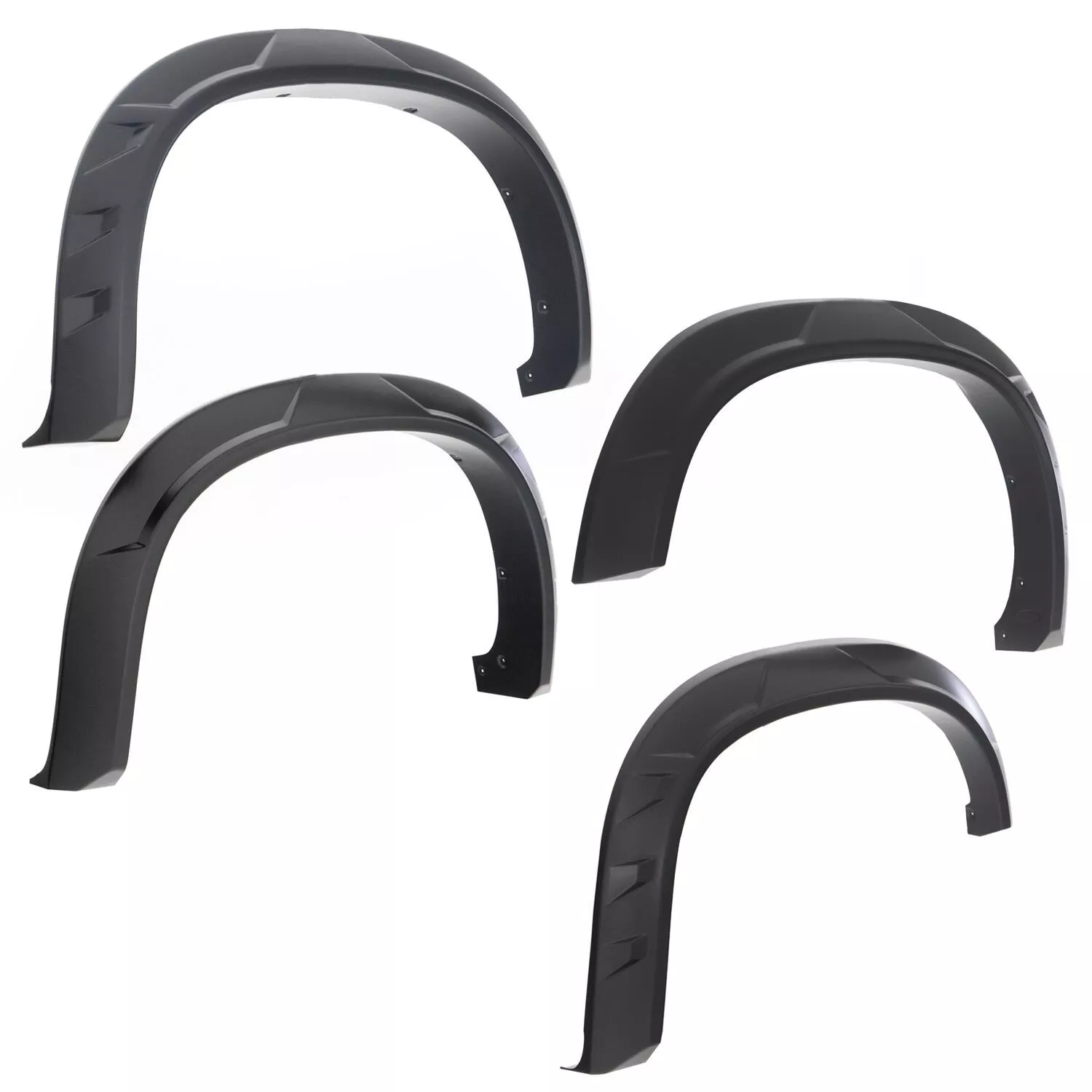 40984-02 - DRT STYLE FENDER FLARE - 4PC - 2022 Chevrolet Silverado 1500 LTD, 2019-2021 Chevrolet Silverado 1500