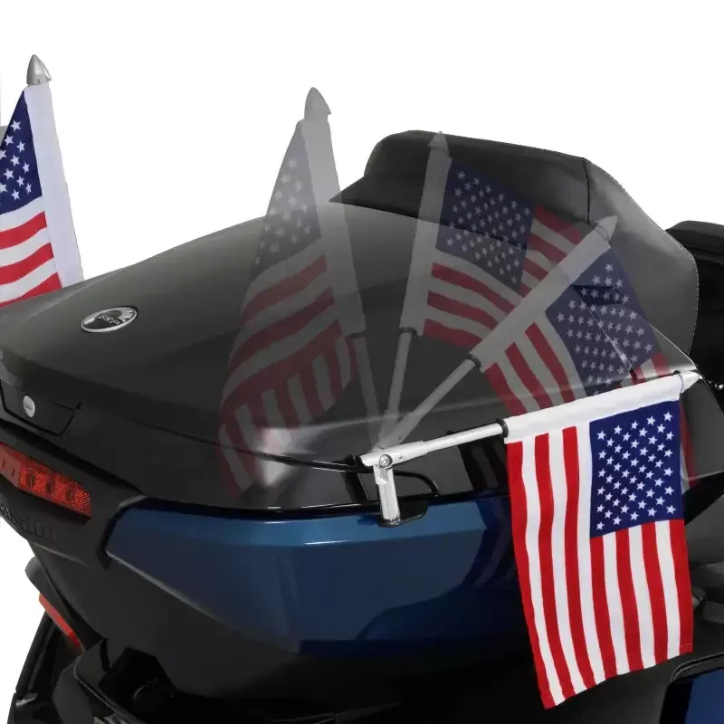 41-203R Show Chrome (New) Folding Flag Pole Can Right