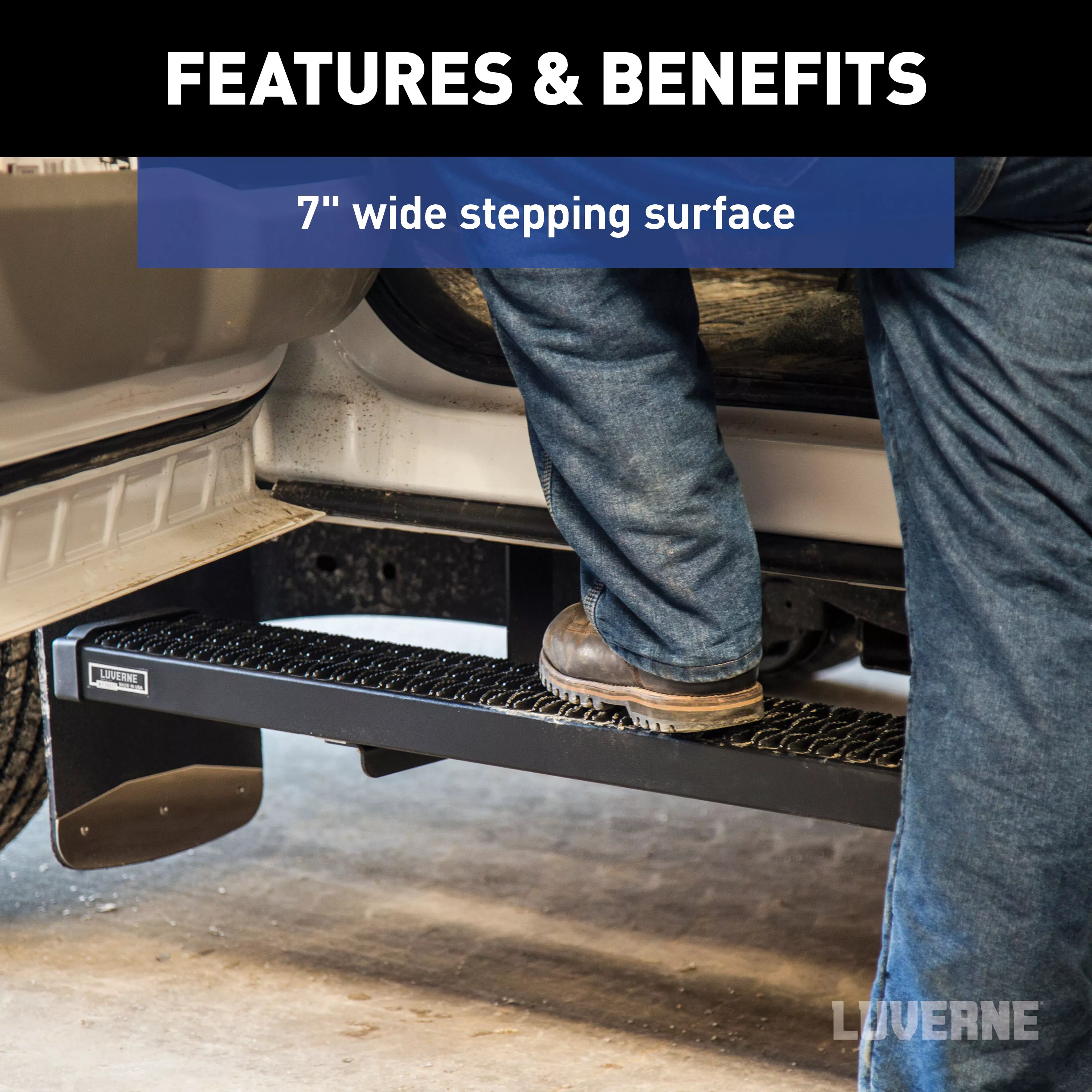 415254-400743-0 - Grip Step Black Aluminum 54-In Passenger Side Running Board Fleet Kit, Compatible with Select Sprinter 2500, 3500 - 2010-2026 Mercedes-Benz Sprinter 2500 and more