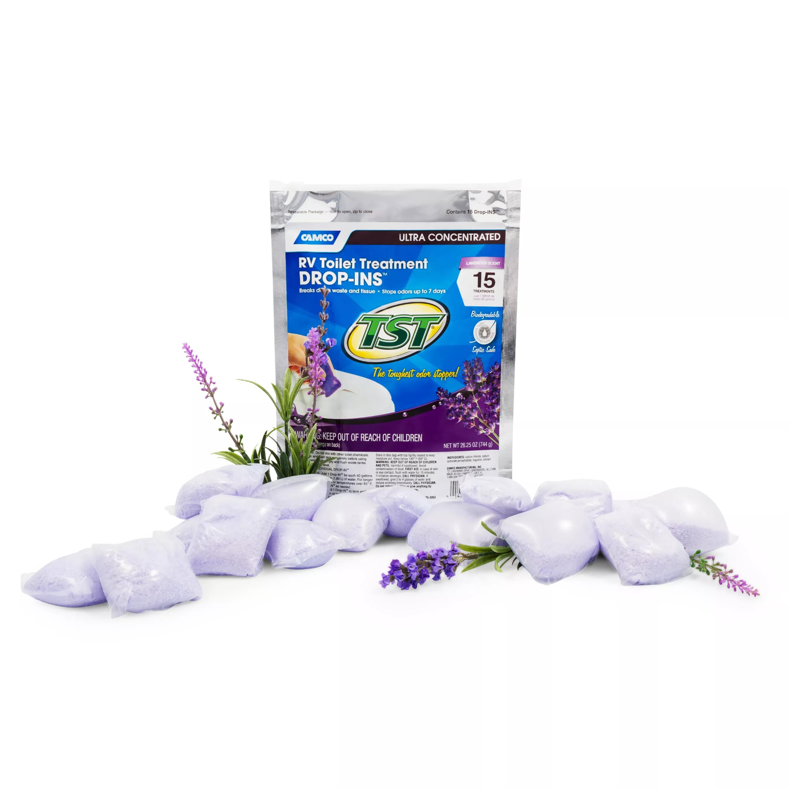 41558 - MAX RV Toilet Treatment Drop-INs, Lavender, 15-Count