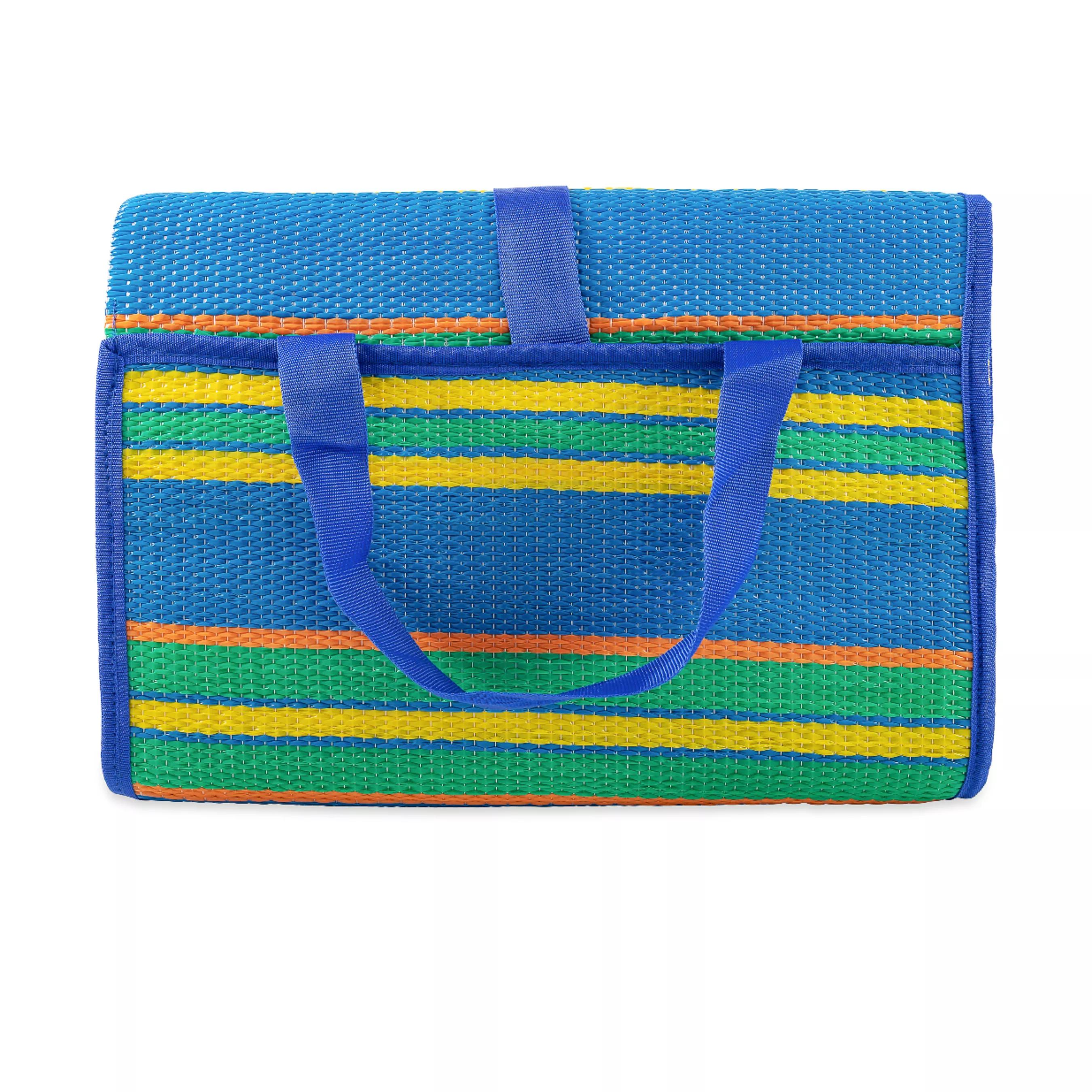 42805 - Handy Mat w/Strap, 60"x78" Blue/Green Asymmetric Stripe(E/F)
