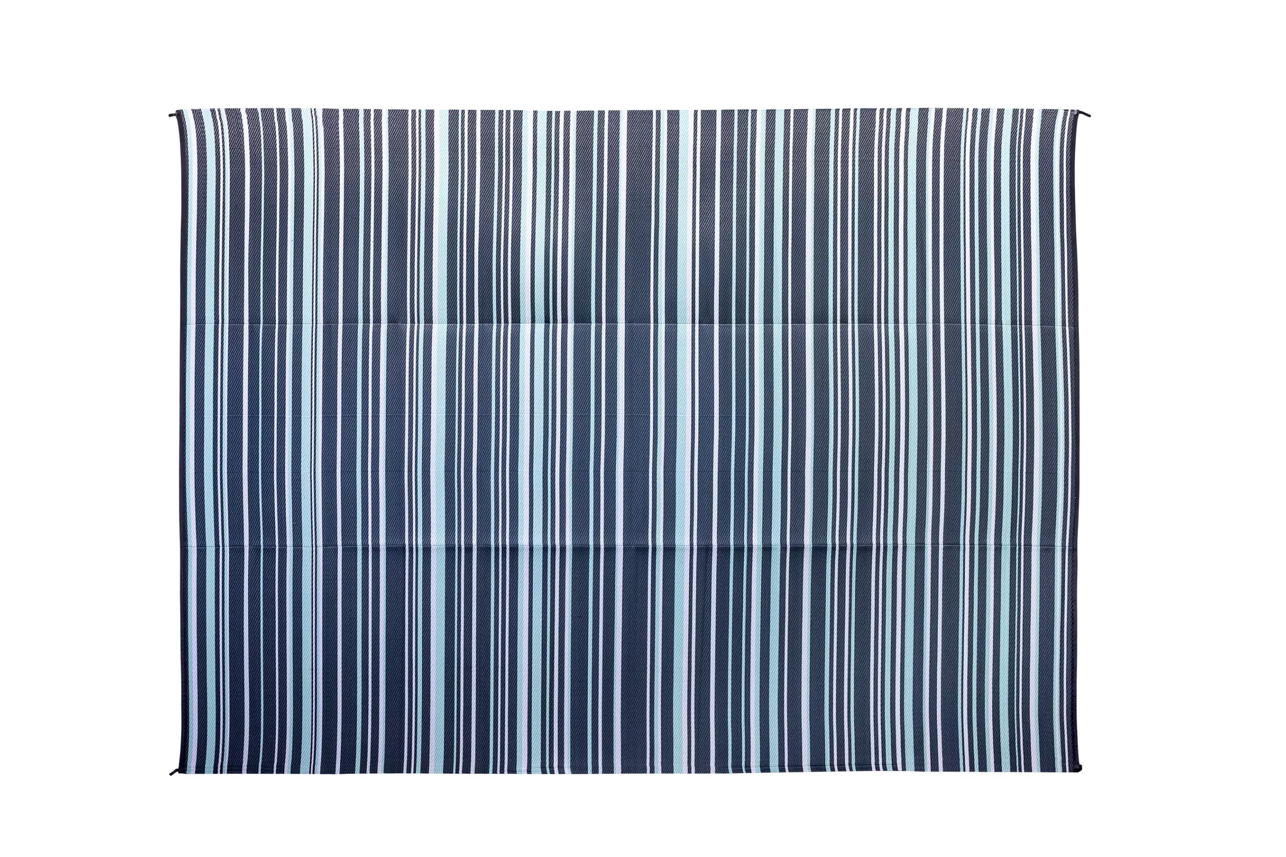 42864 - Outdoor Mat - 9' x 12' Stripe, Dk.Green/Lt.Green/White (E/F)