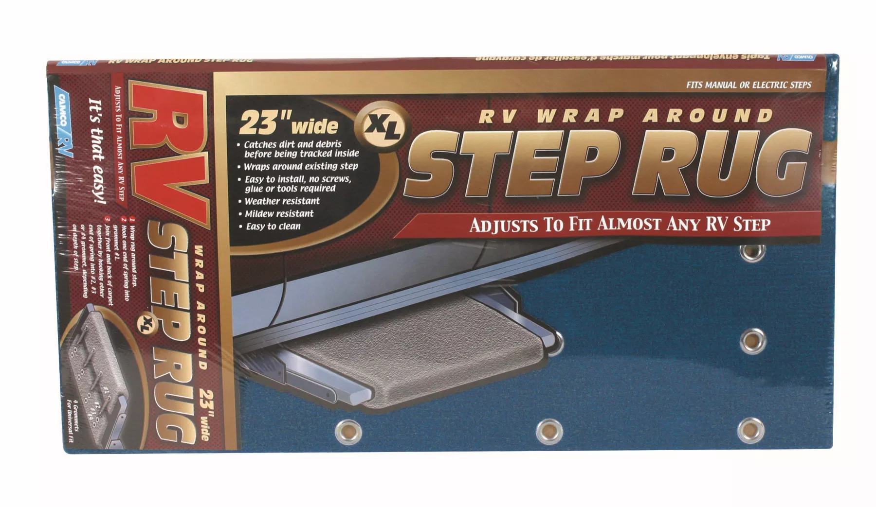 42934 - Step Rug, XL Blue 23"W x 22"L (E/F)