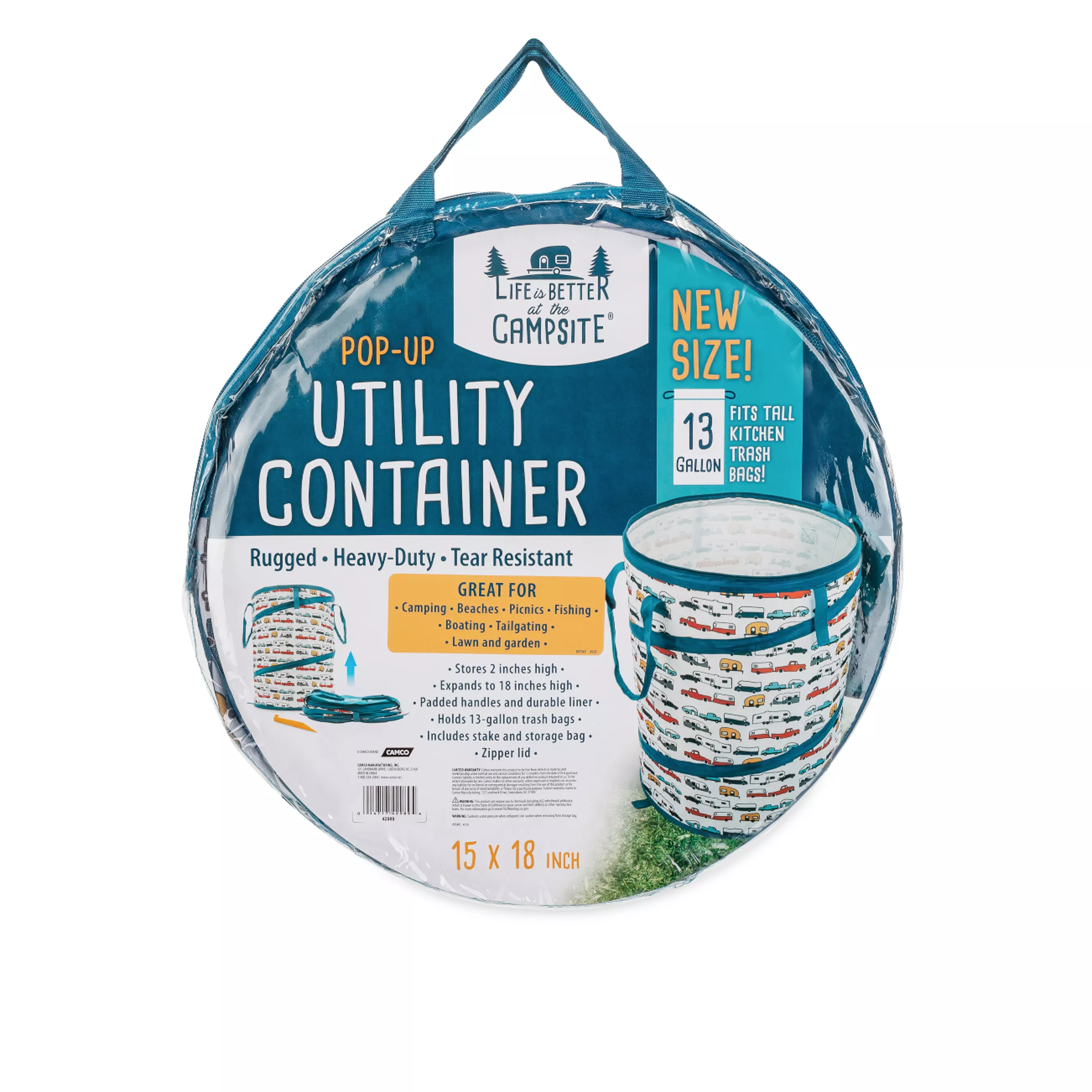 42989 - LIBATC, Pop-Up Utility Container 15" x 18", RVPattern