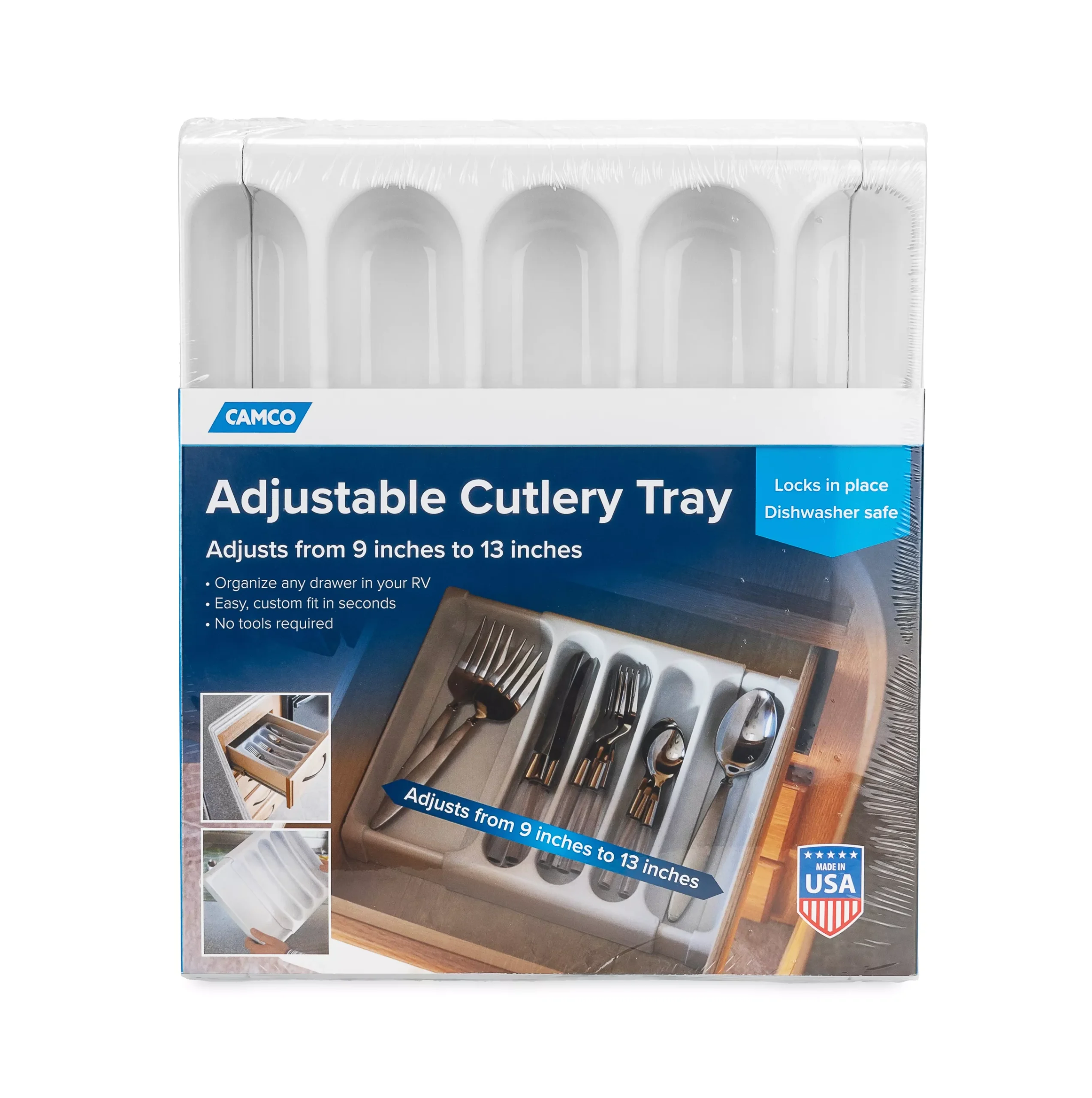 43503 - Adjustable Cutlery Tray, White