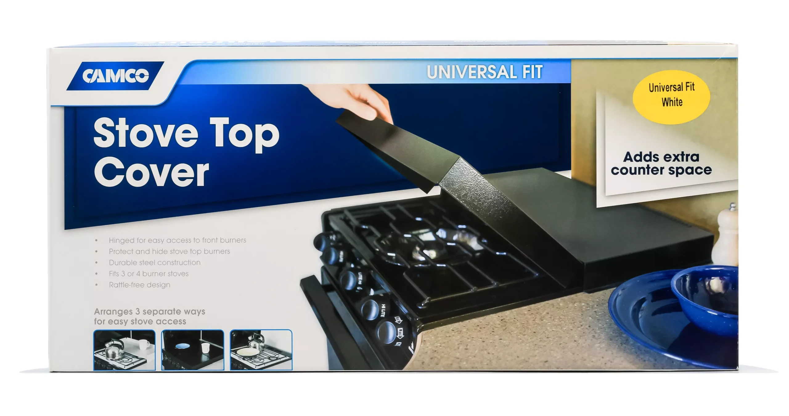 43557 - Stove Top Cover White Universal Fit (Eng/Fr)