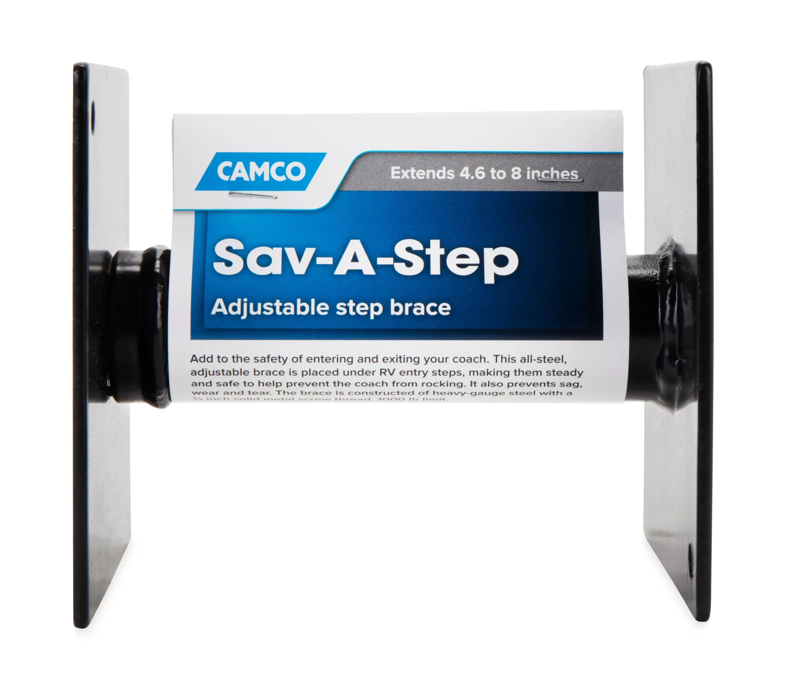 43681 - Save-A-Step RV Step Brace – 4 5/8" to 8" Adjustable Height Range – Provides Stability and Support for RV Steps