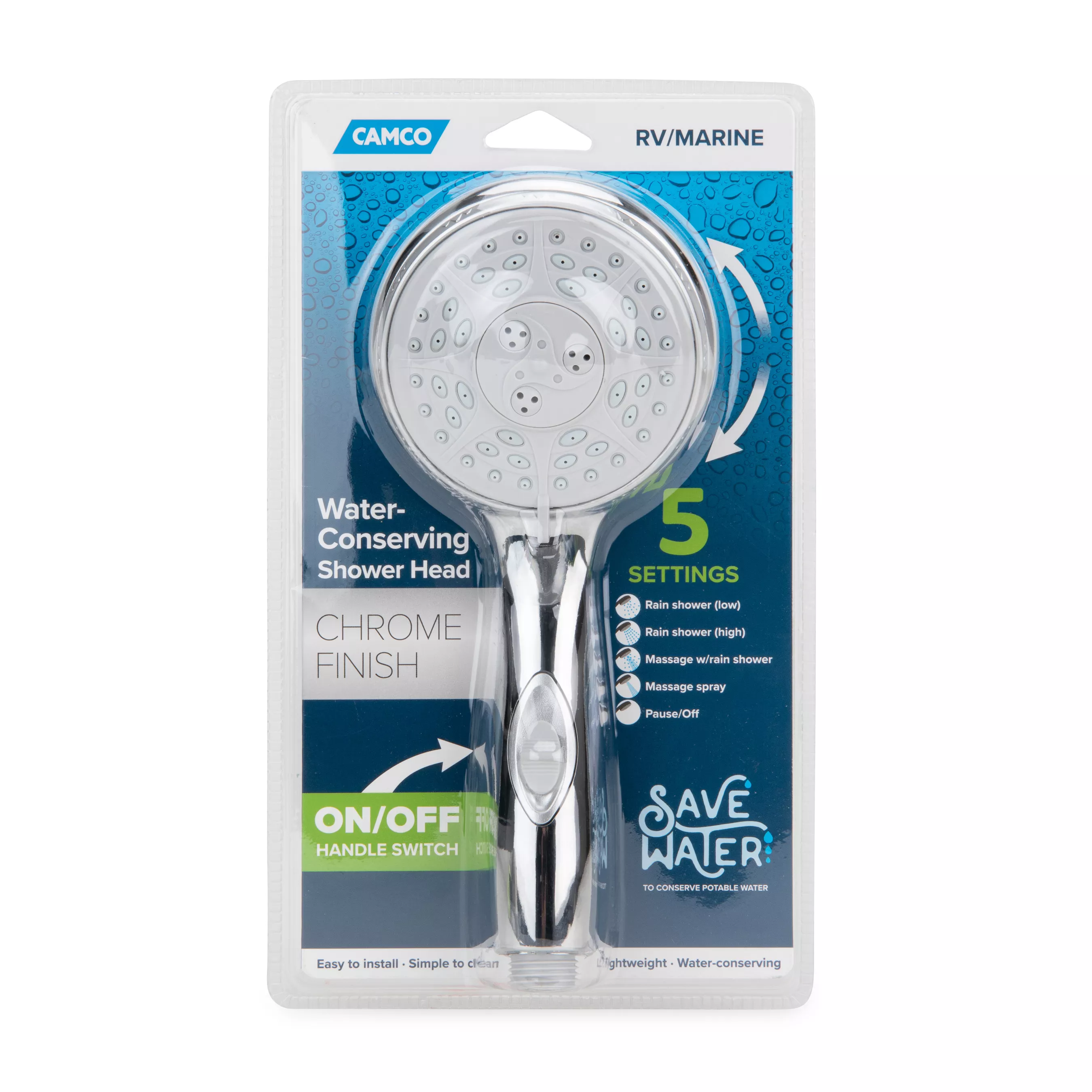 43710 - Shower Head-Chrome w/On/Off Sw
