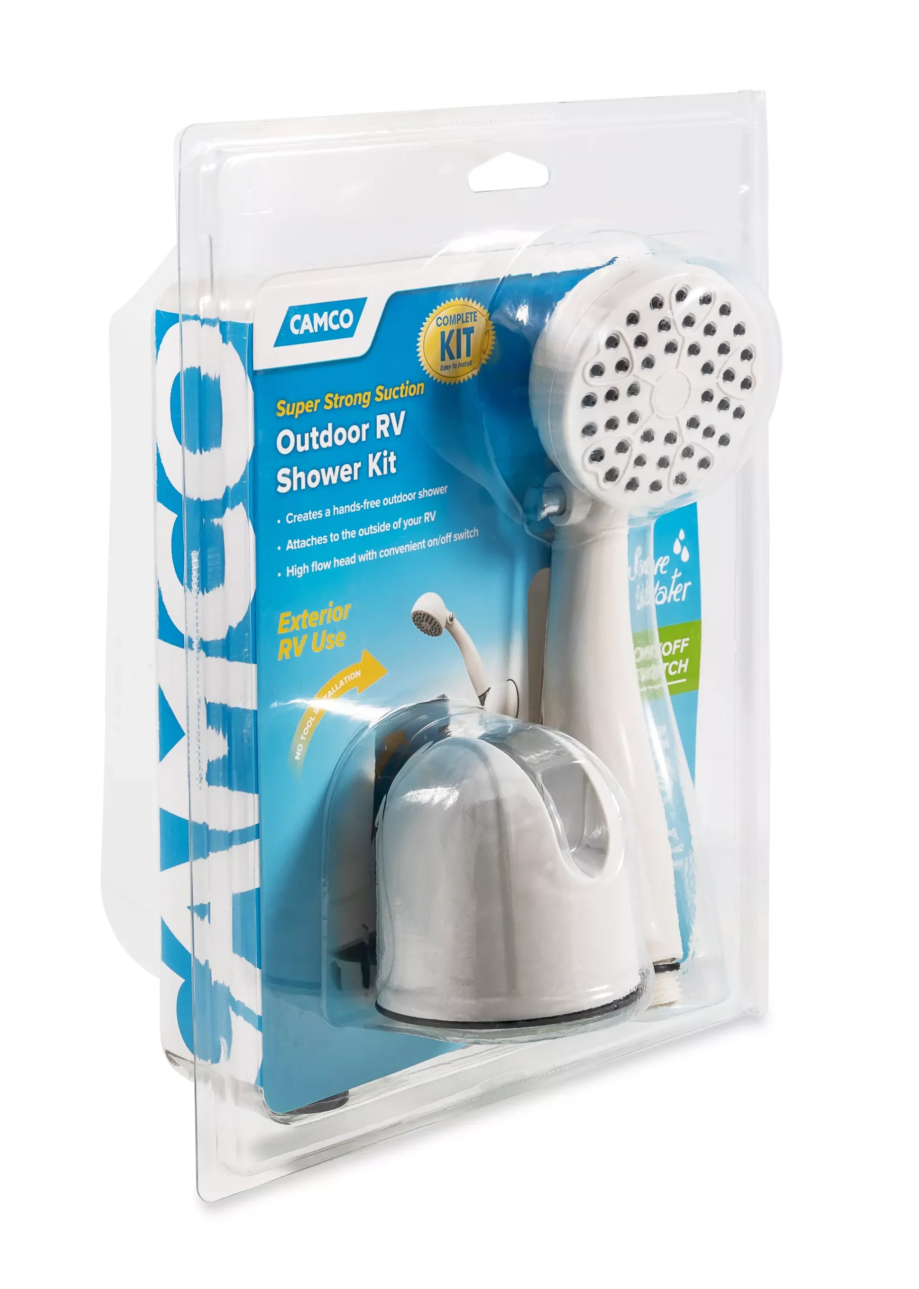 43762 - Shower Head Kit w/Garden Hose Fittings and Suction Cup Mount